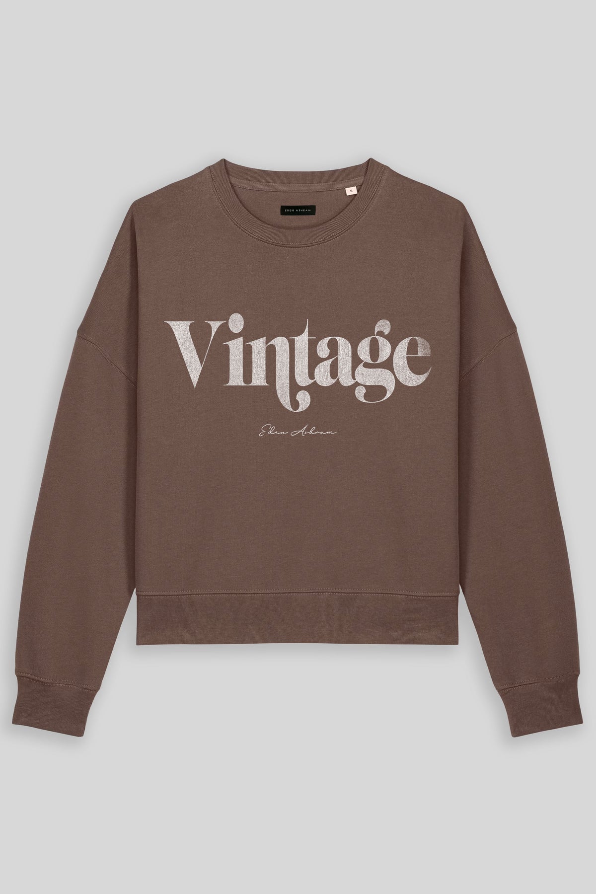 Eden Ashram Vintage Women's Premium Organic Sweatshirt Mocha