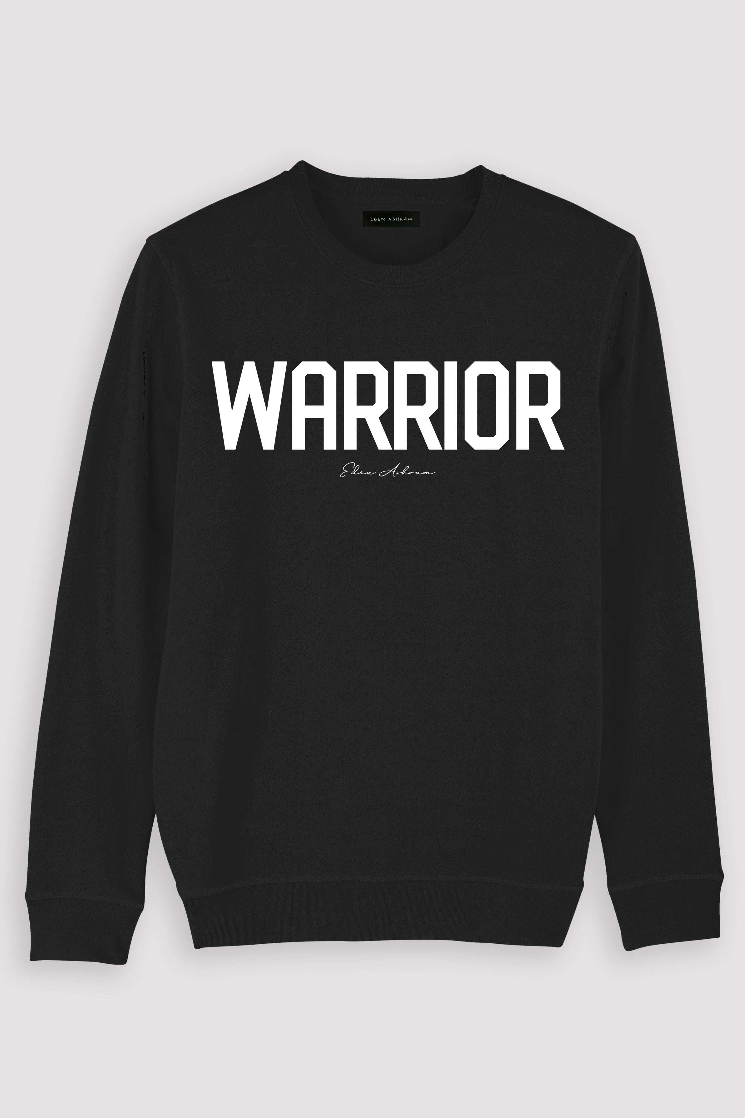 EDEN ASHRAM Warrior Premium Crew Neck Sweatshirt Black