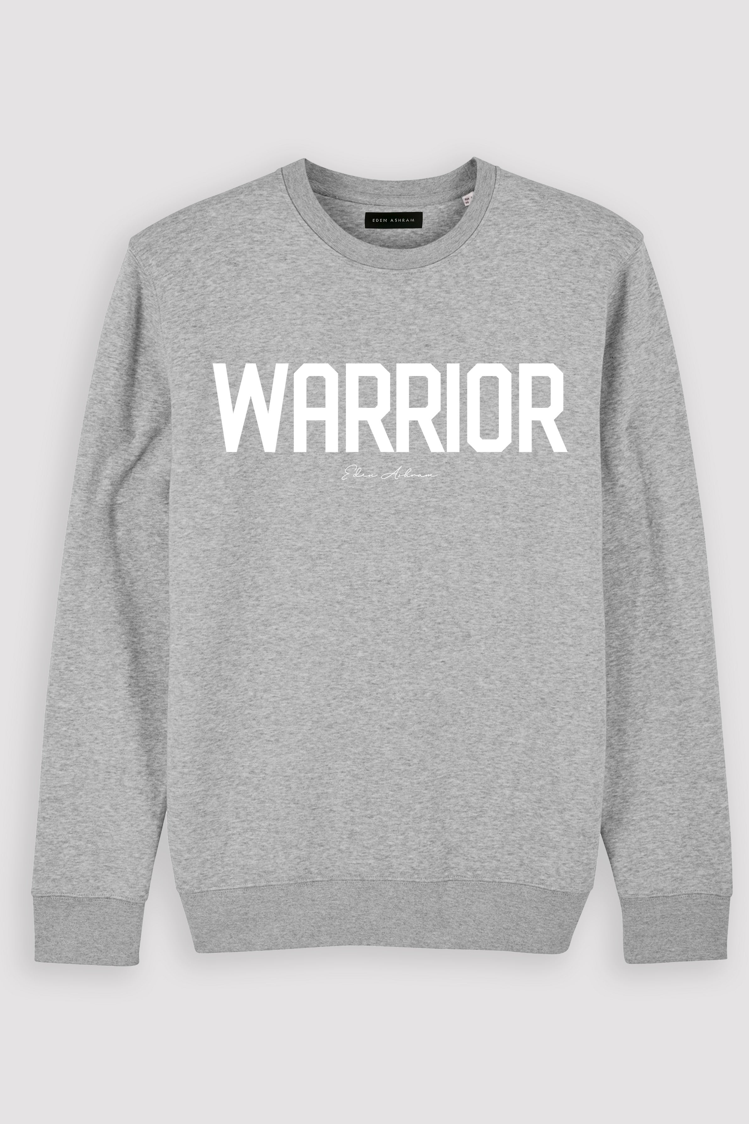 EDEN ASHRAM Warrior Premium Crew Neck Sweatshirt Heather Grey