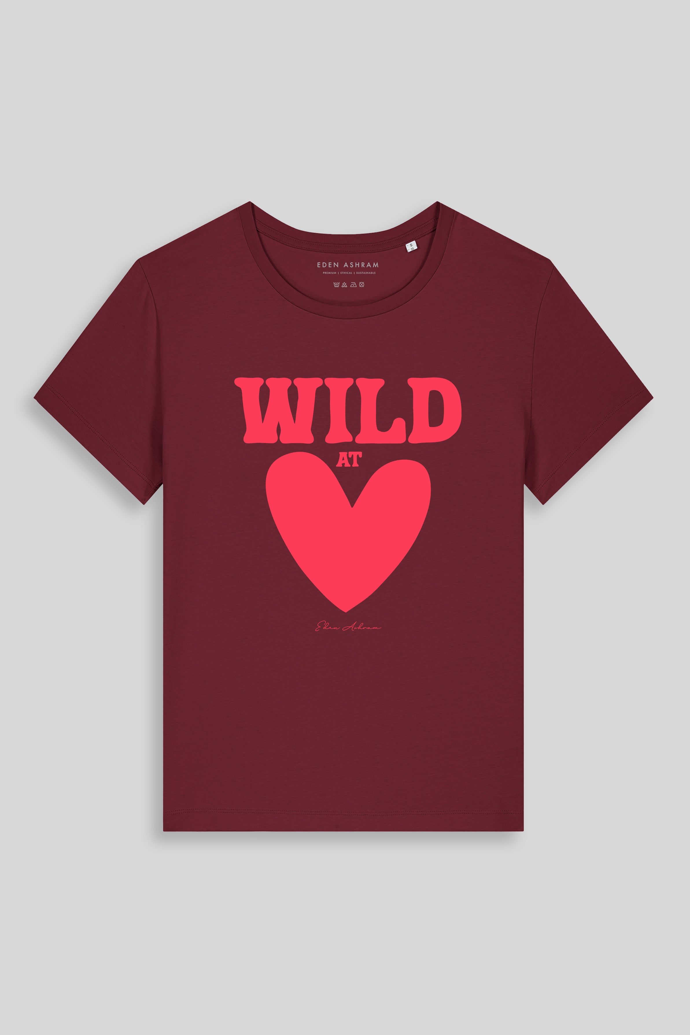 Eden Ashram Wild At Heart Hampton T-Shirt Burgundy