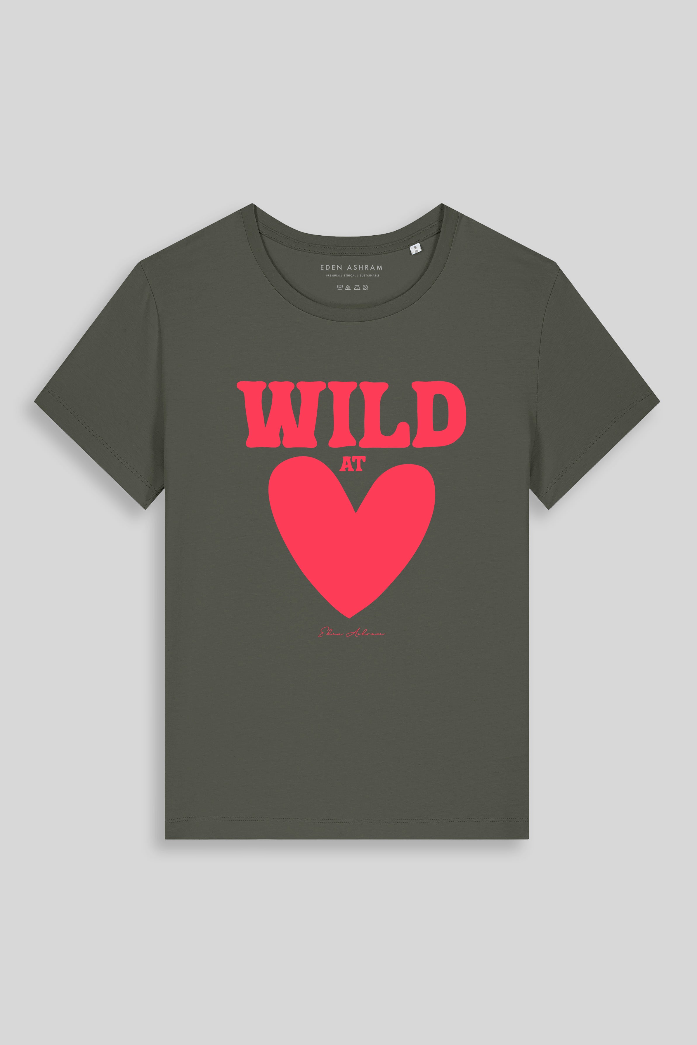 Eden Ashram Wild At Heart Hampton T-Shirt Khaki