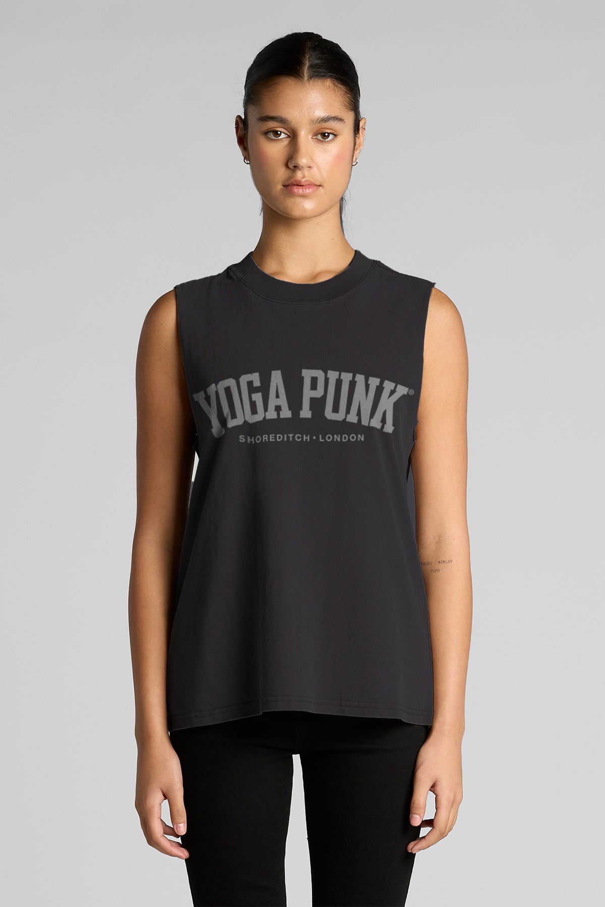 Eden Ashram Yoga Punk Faded Rocker Tank