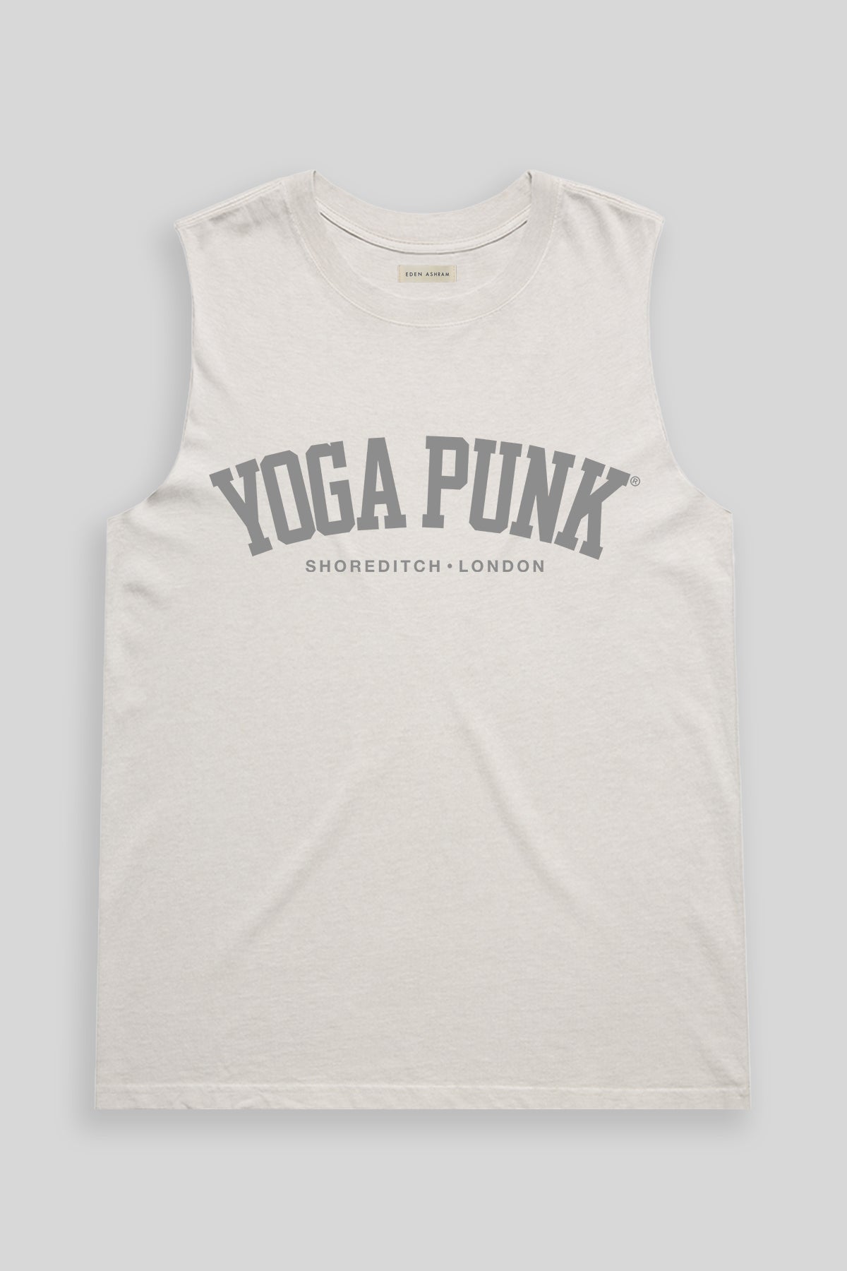Eden Ashram Yoga Punk Faded Rocker Tank Faded Bone