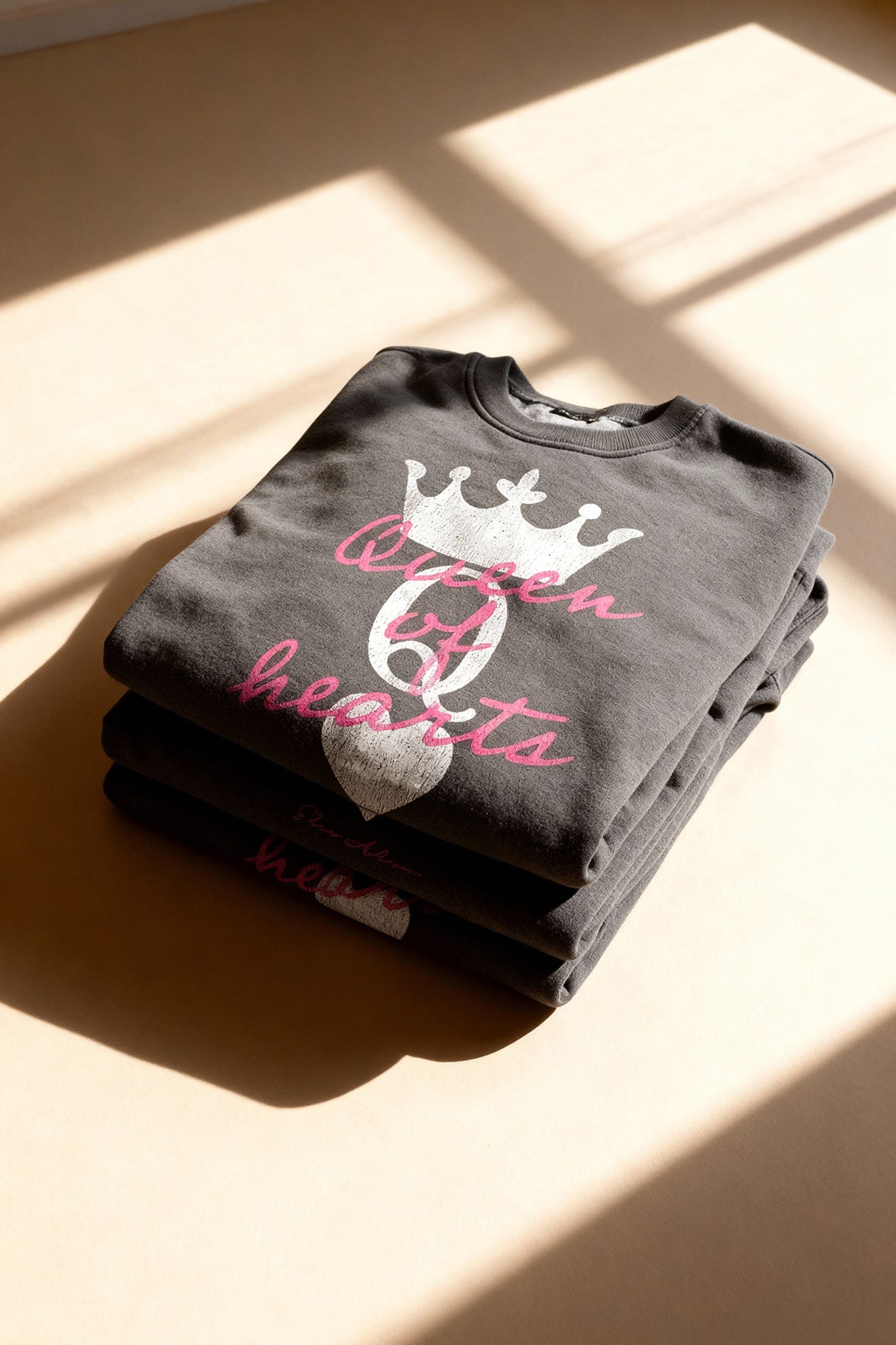 Eden Ashram Queen Of Hearts Faded Sweatshirt