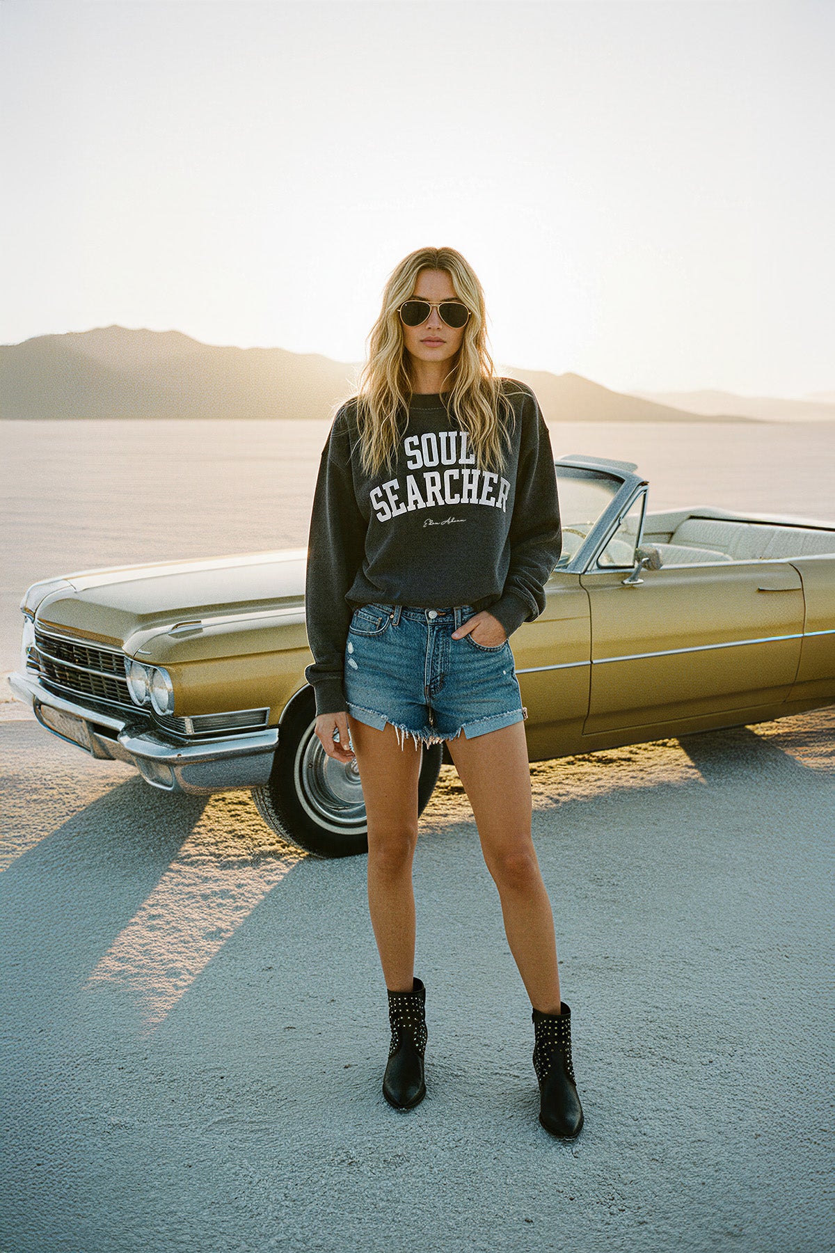 Eden Ashram Soul Searcher Premium Faded Sweatshirt