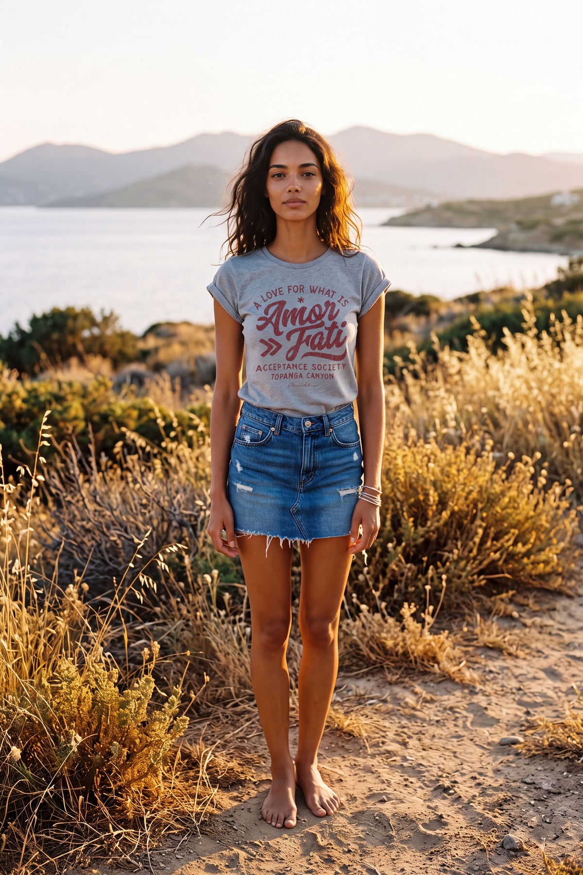 Amor Fati Premium Rolled Sleeve T-Shirt