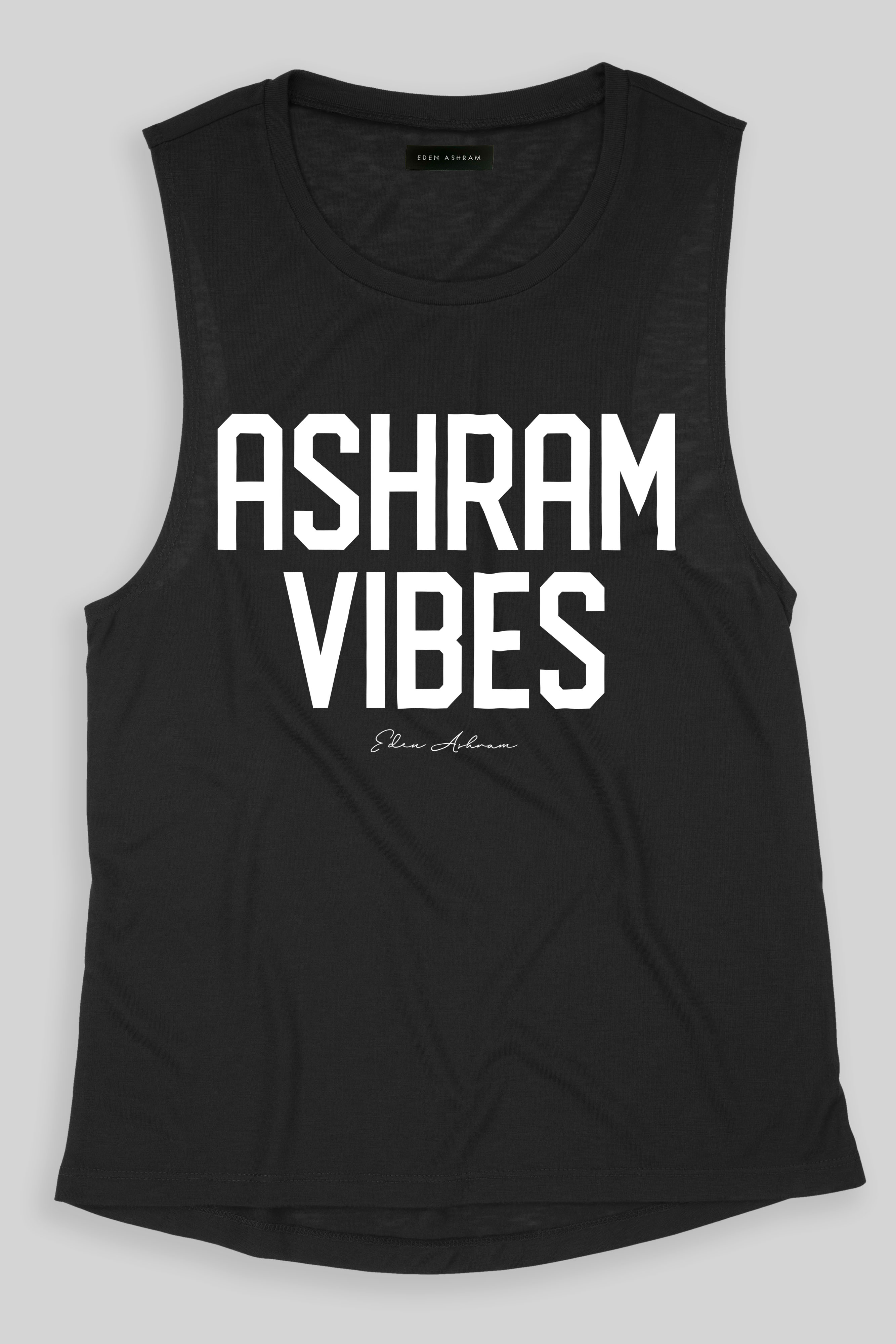 EDEN ASHRAM Ashram Vibes Super Soft Muscle Tank Vintage Black