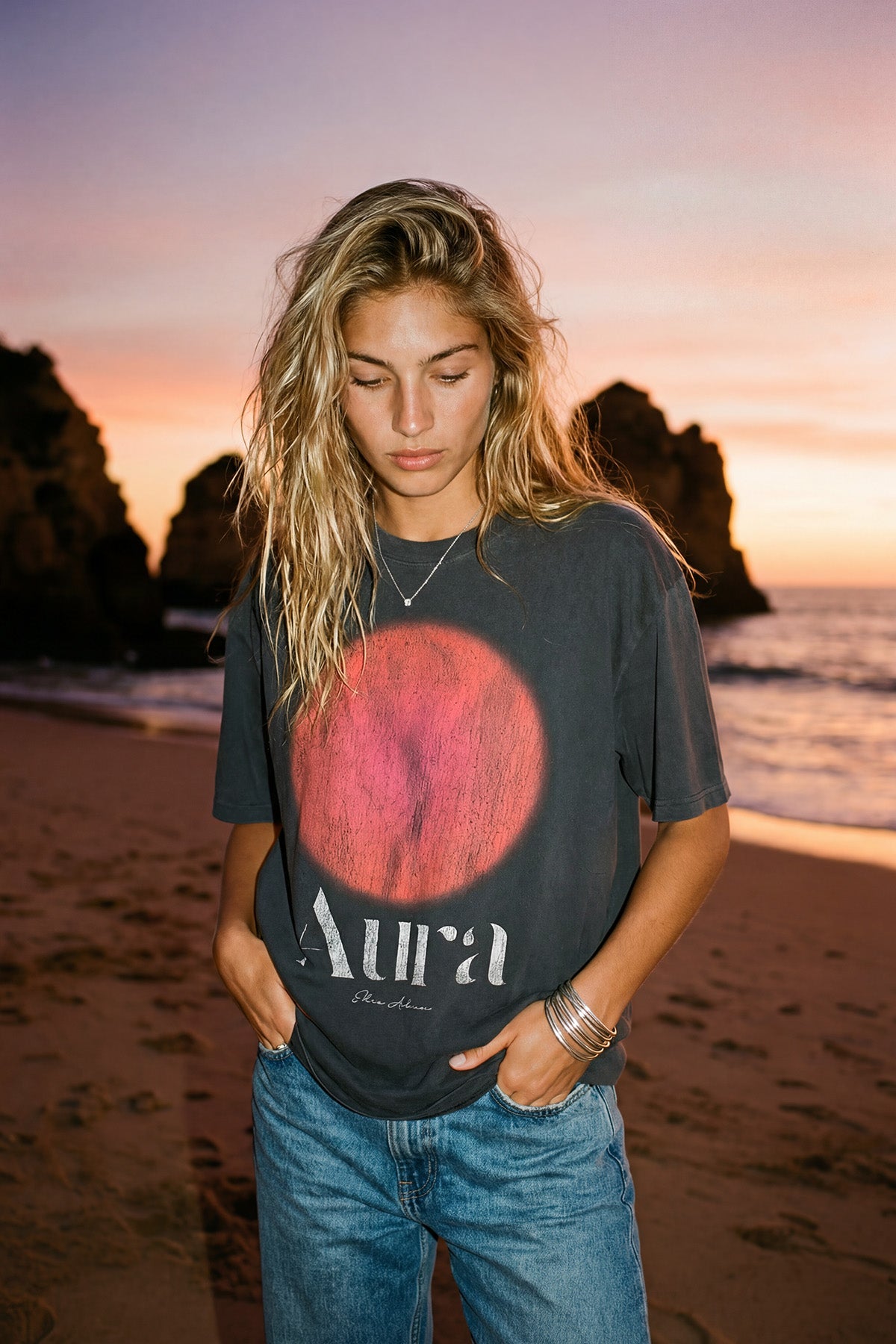 Eden Ashram Aura Heavy Faded Rocker T-Shirt