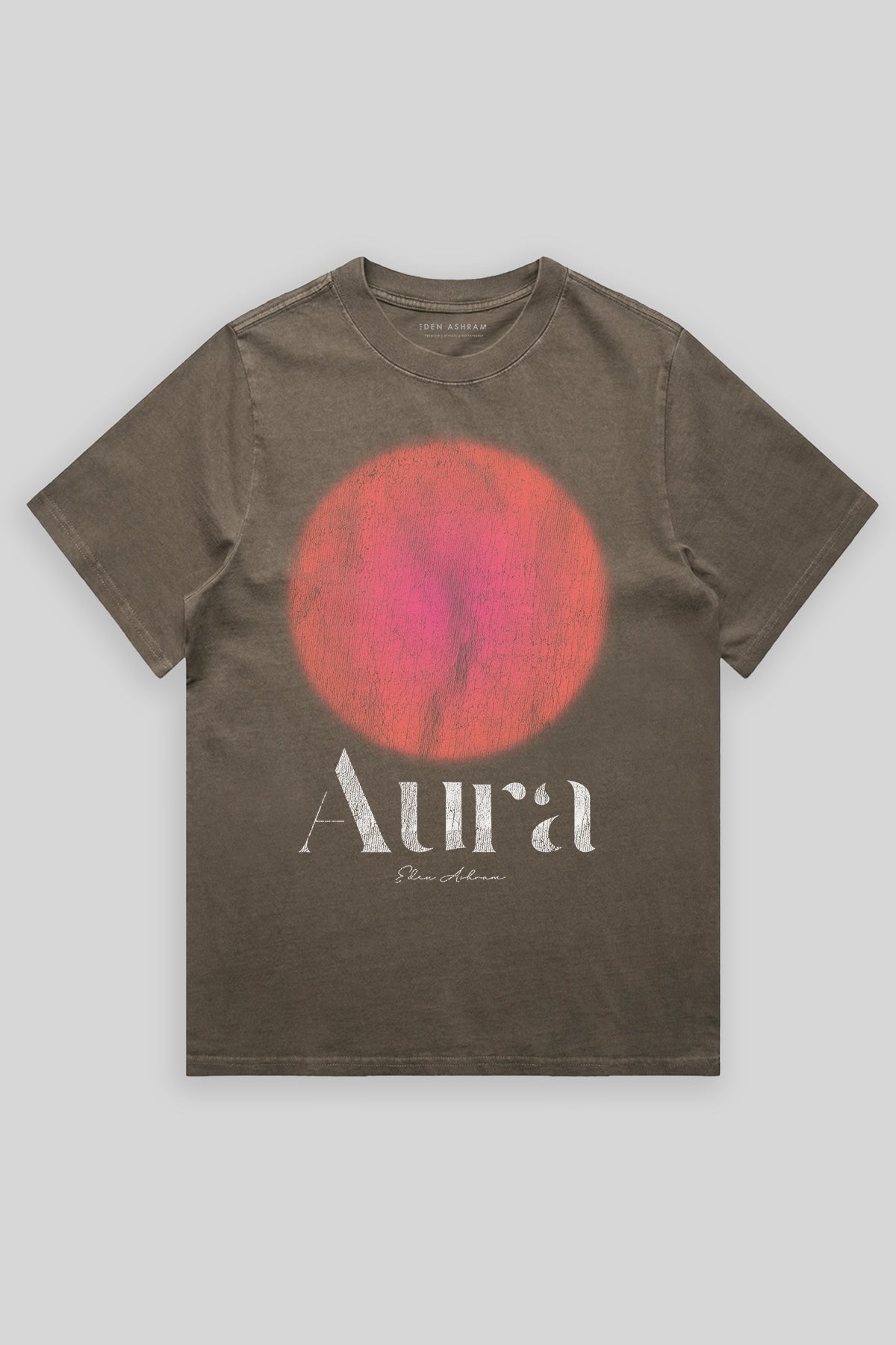 Eden Ashram Aura Heavy Faded Rocker T-Shirt Faded Brown