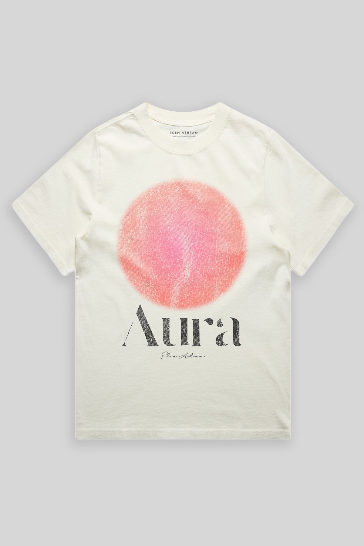Eden Ashram Aura Heavy Faded Rocker T-Shirt Faded Ecru