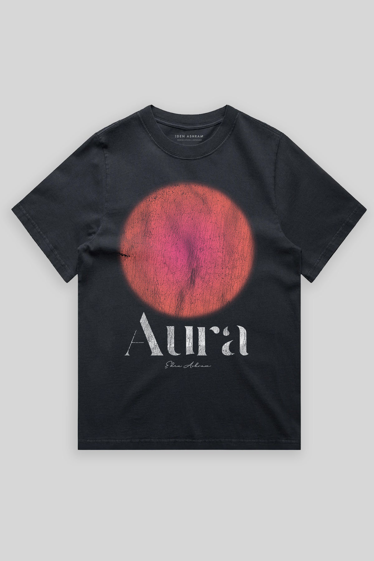 Eden Ashram Aura Heavy Faded Rocker T-Shirt Faded Ink