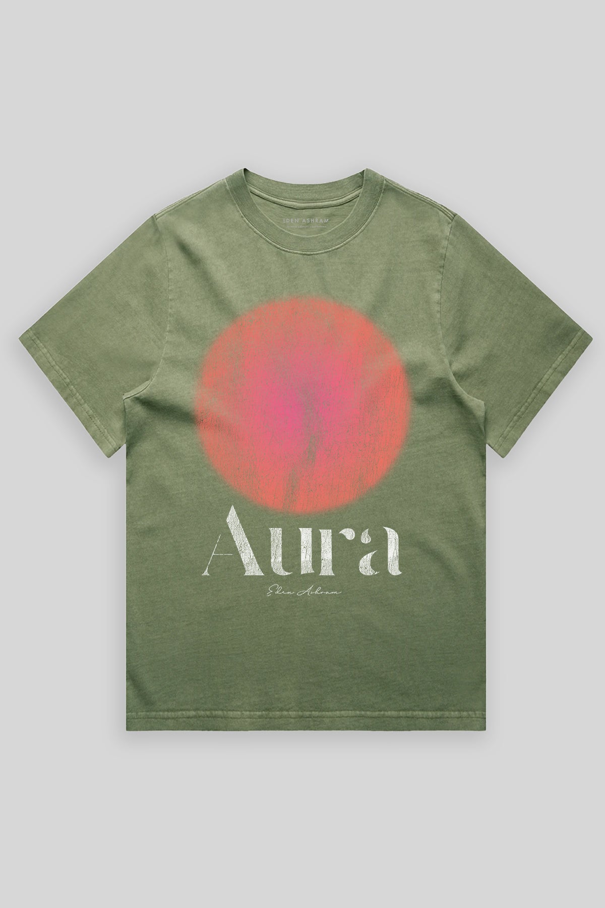 Eden Ashram Aura Heavy Faded Rocker T-Shirt Faded Olive