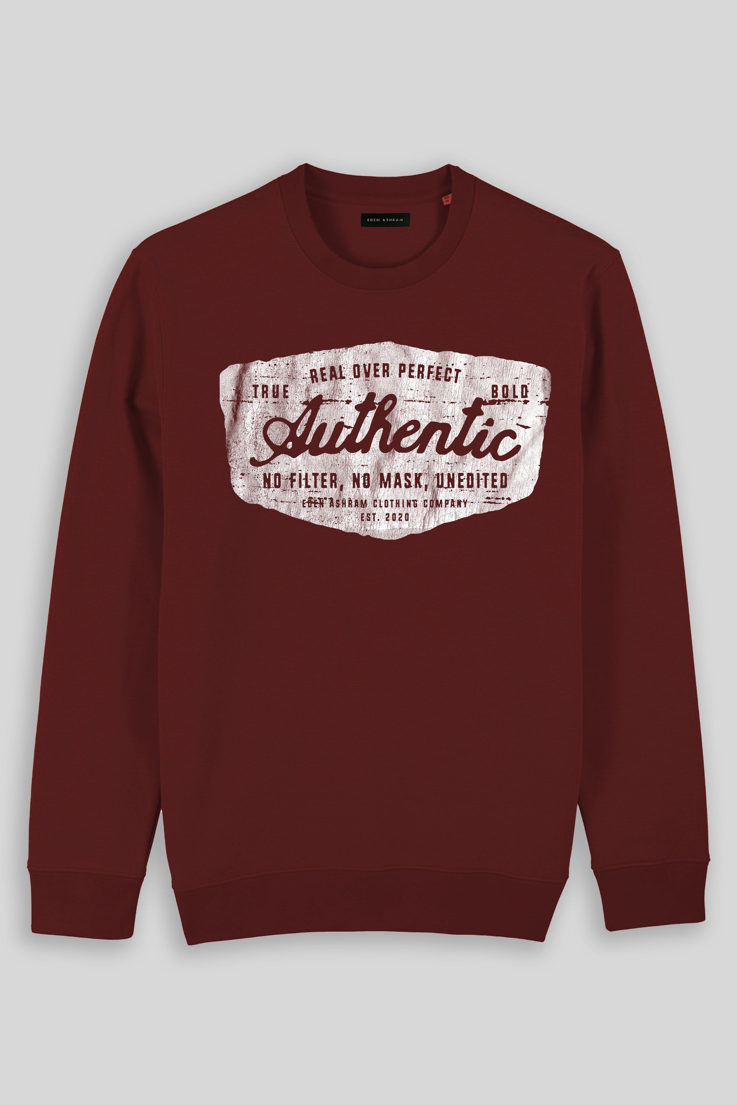 Eden Ashram Authentic Iconic Sweatshirt Burgundy