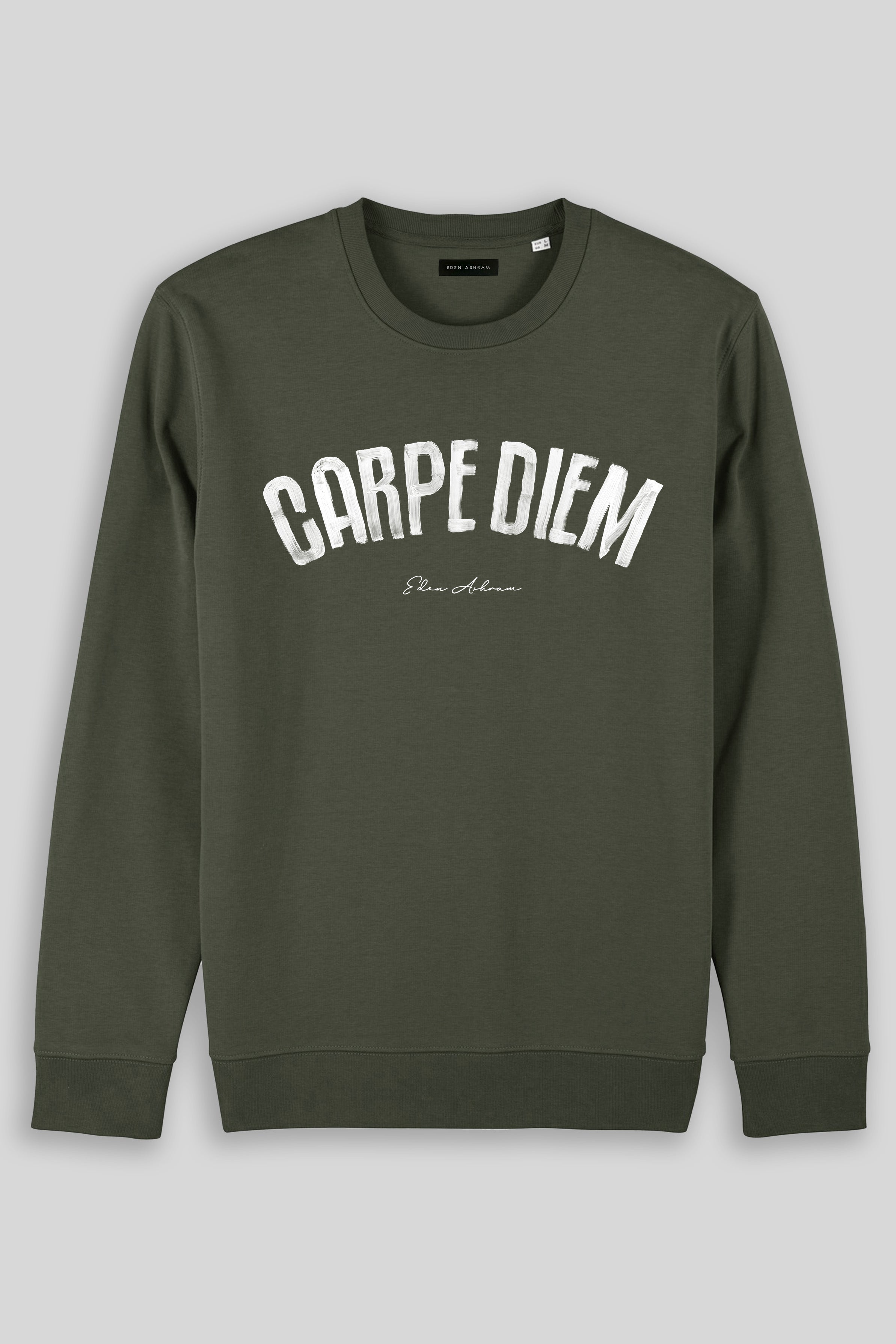 Eden Ashram Carpe Diem Iconic Sweatshirt Khaki