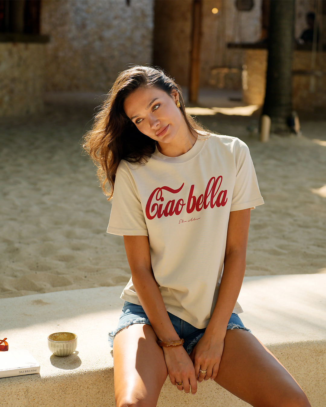 Eden Ashram Ciao Bella Heavy Faded Rocker T-Shirt