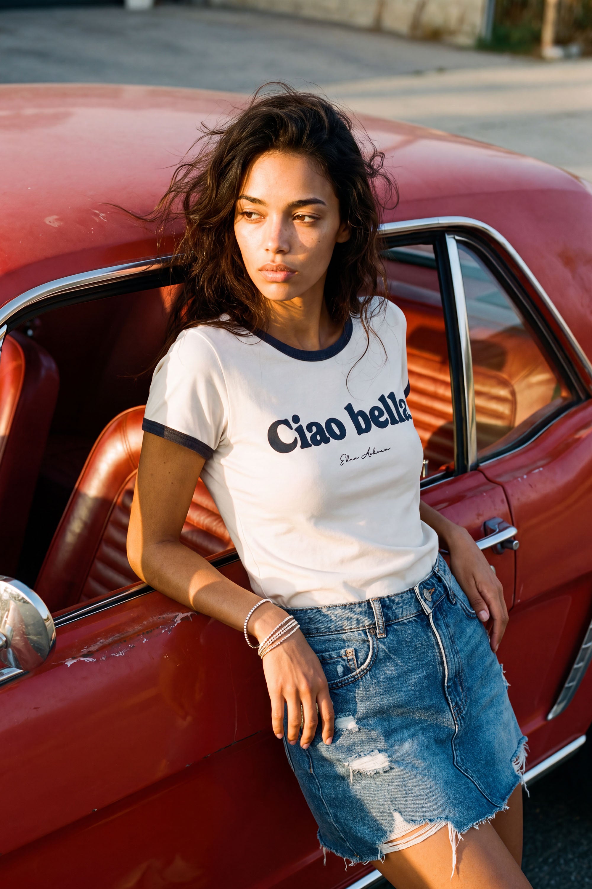 Ciao Bella Premium Organic Ringer T-Shirt