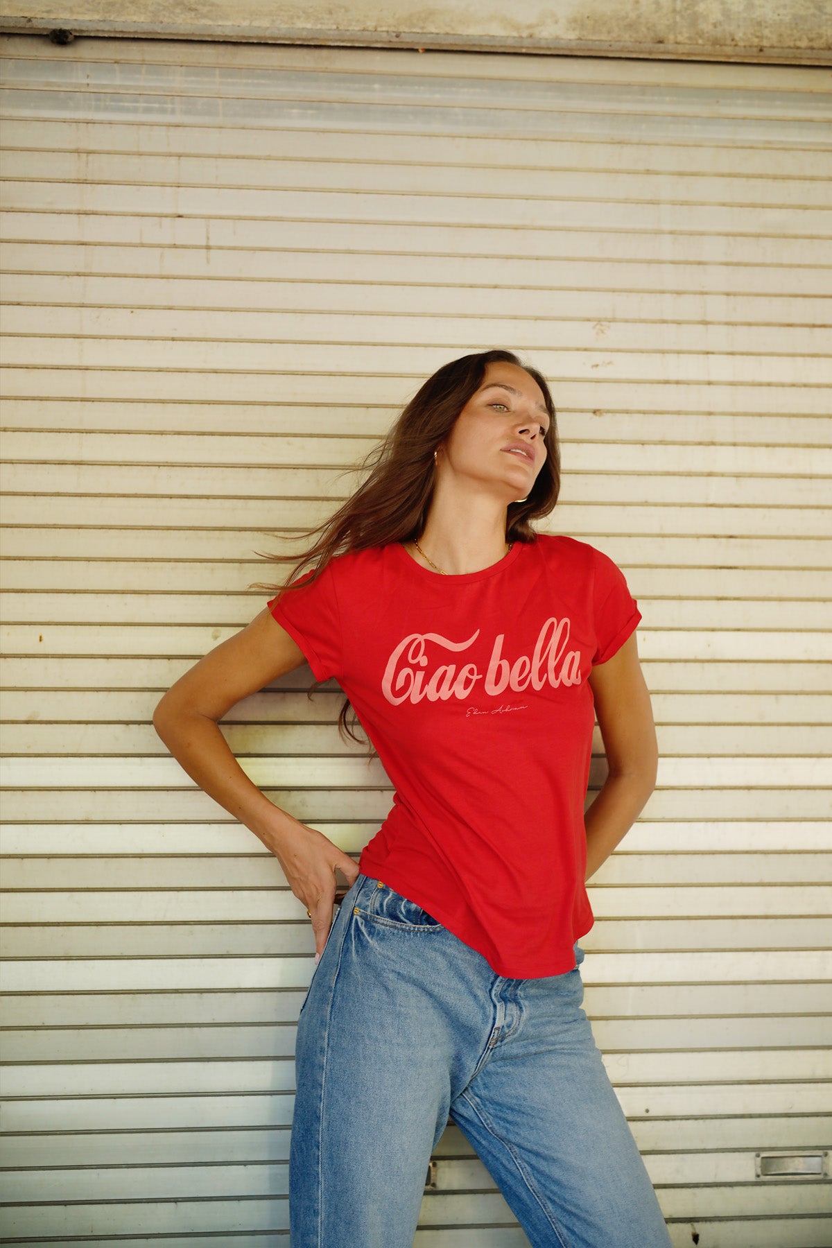 Eden Ashram Ciao Bella Premium Rolled Sleeve T-Shirt