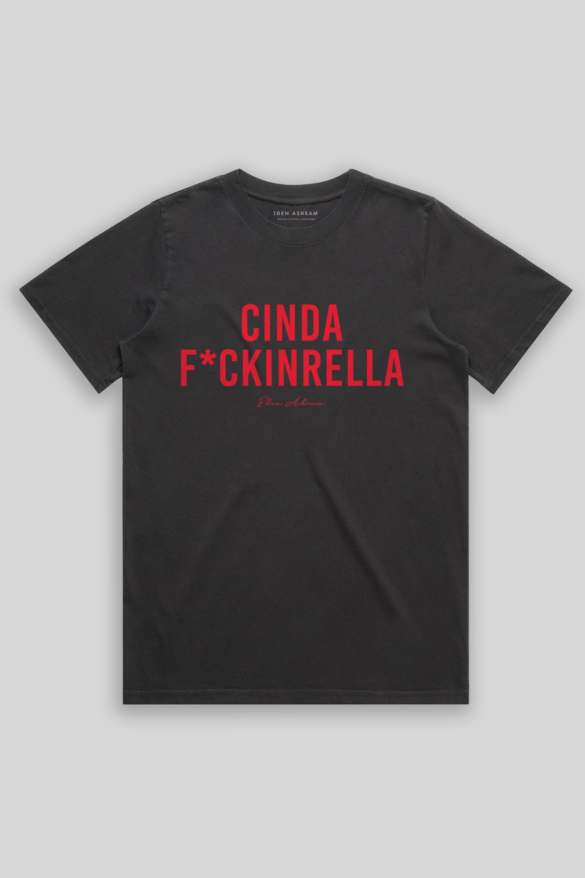 Eden Ashram Cindaf*ckinrella Heavy Faded Rocker T-Shirt Faded Black