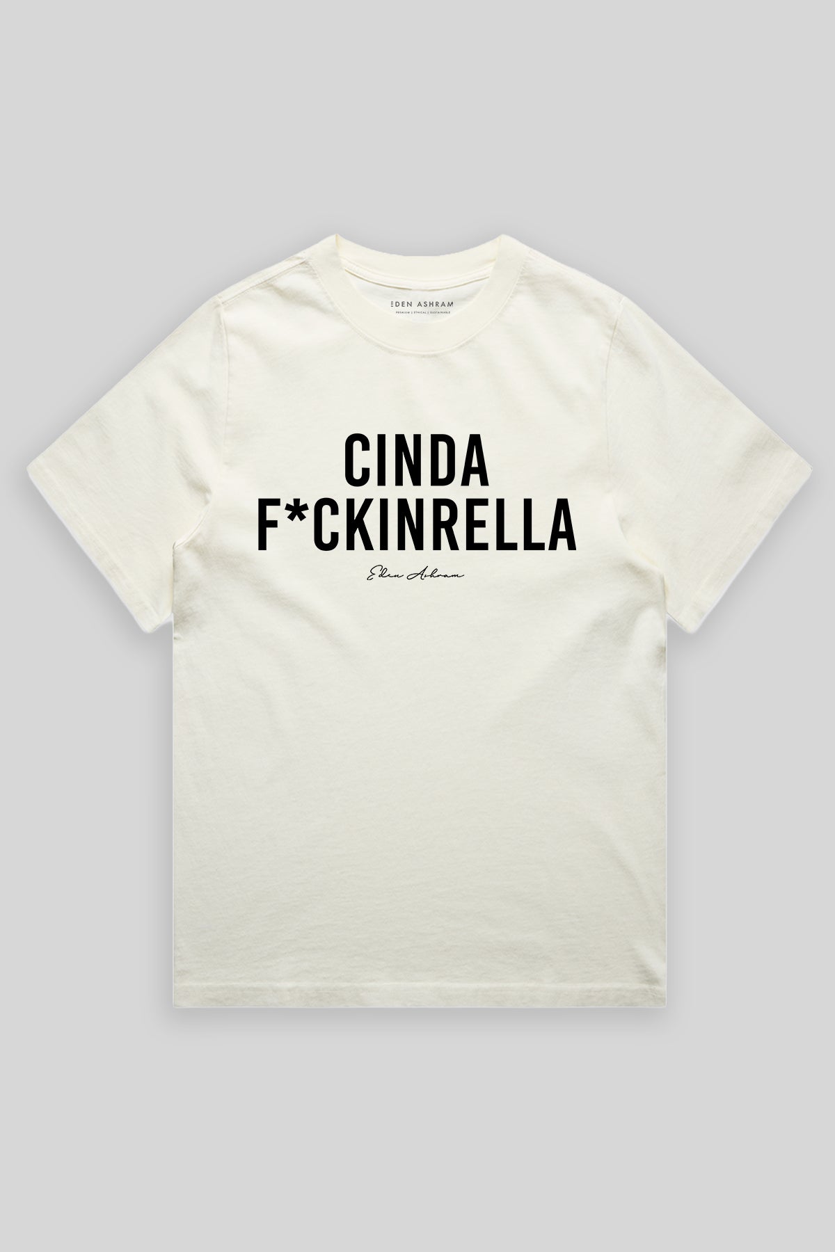 Eden Ashram Cindaf*ckinrella Heavy Faded Rocker T-Shirt Faded Ecru