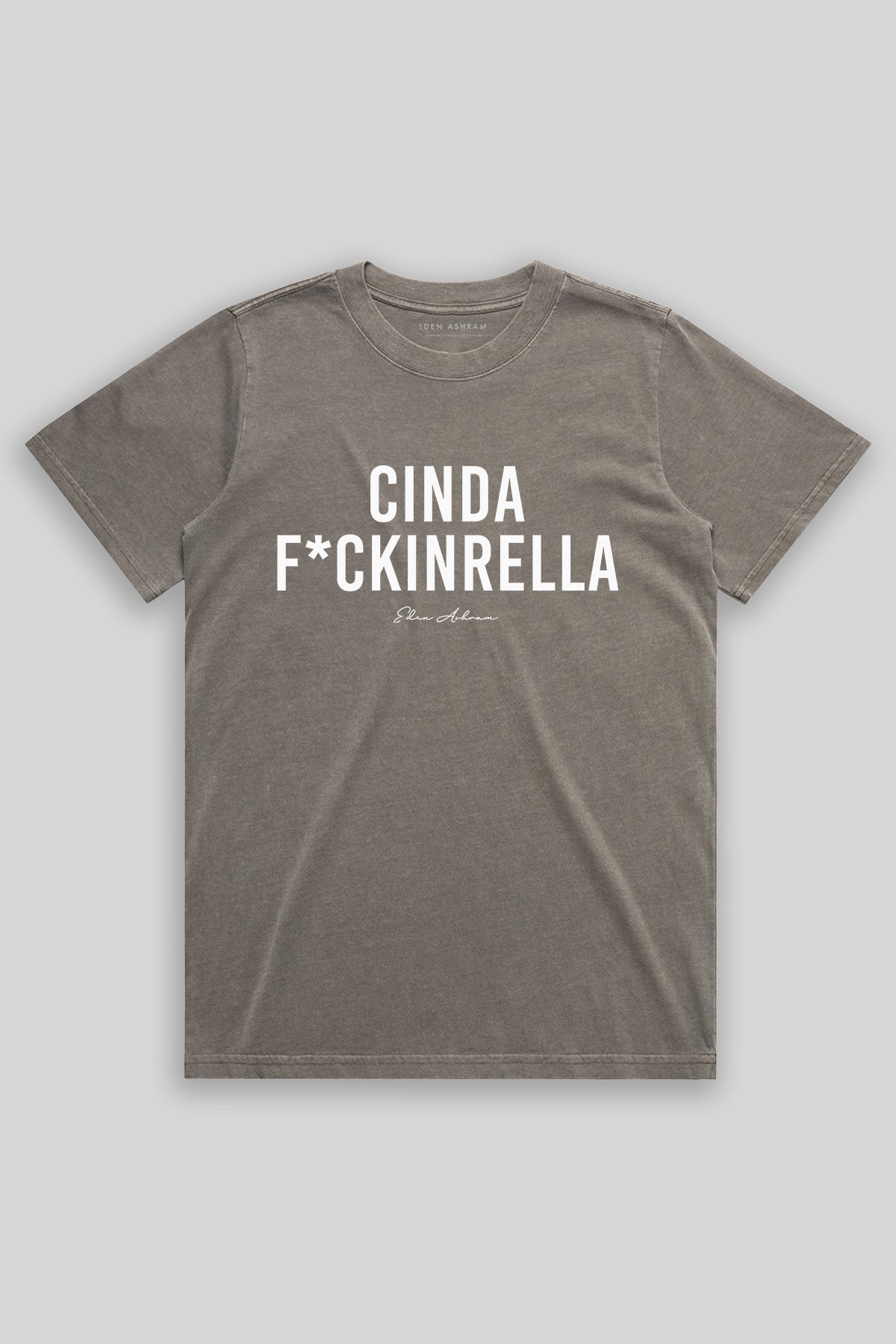 Eden Ashram Cindaf*ckinrella Heavy Faded Rocker T-Shirt Faded Grey