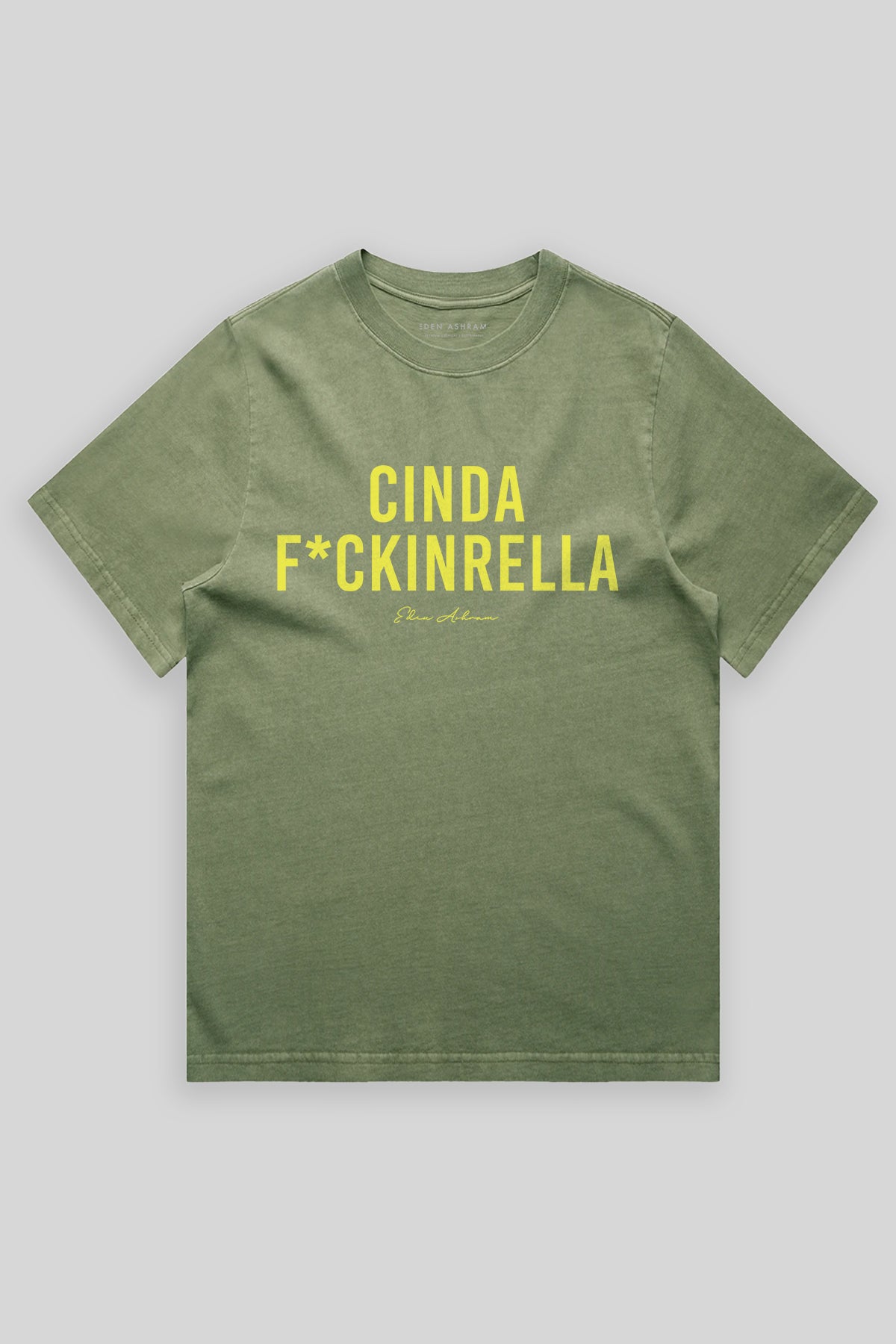 Eden Ashram Cindaf*ckinrella Heavy Faded Rocker T-Shirt Faded Olive