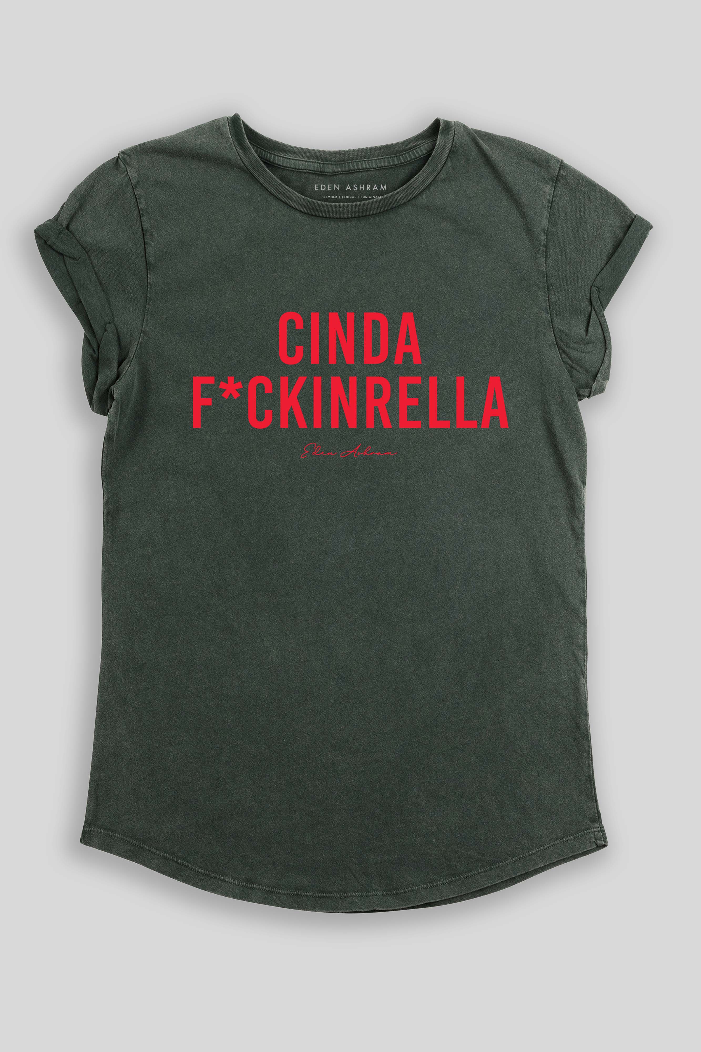 Cindaf*ckinrella Premium Rolled Sleeve T-Shirt