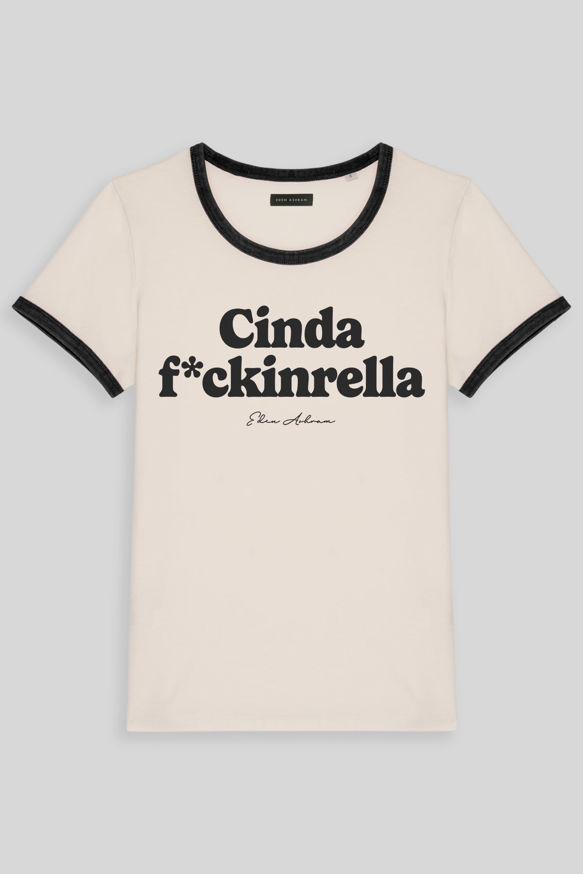 Eden Ashram Cindaf*ckinrella Premium Organic Ringer T-Shirt Black