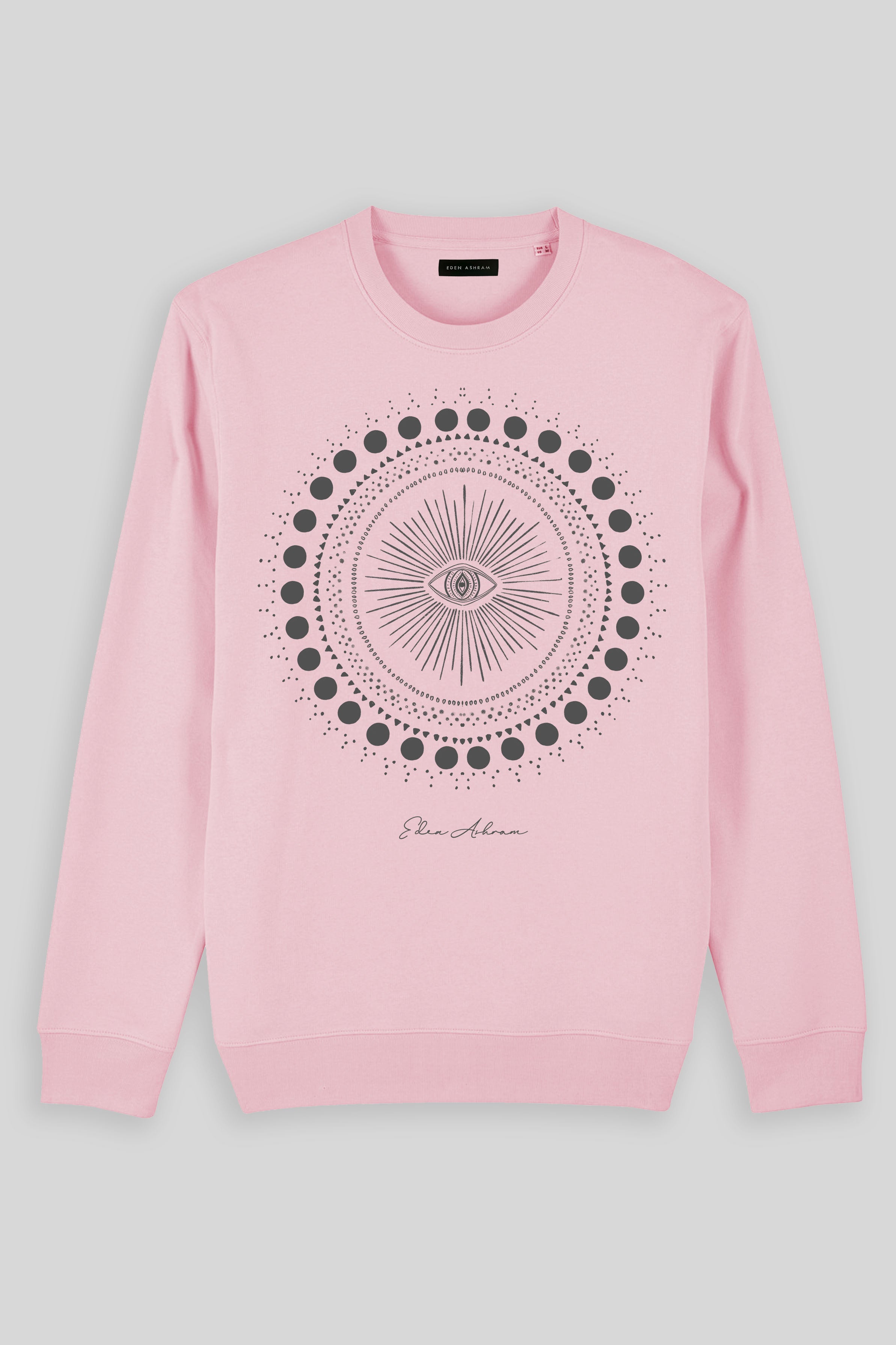 Eden Ashram Cosmic Eye Mandala Iconic Sweatshirt Cotton Pink