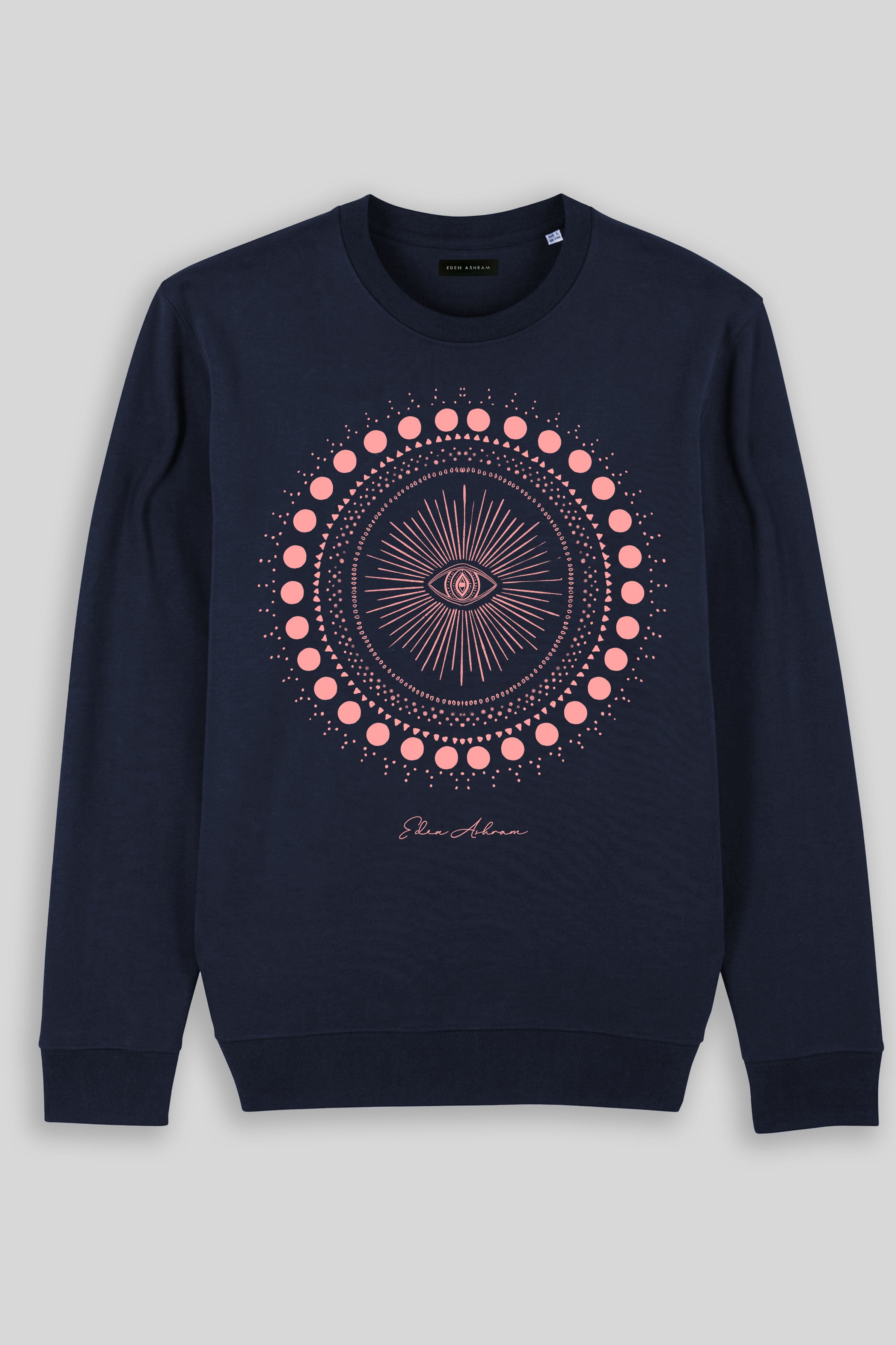 Eden Ashram Cosmic Eye Mandala Iconic Sweatshirt French Navy