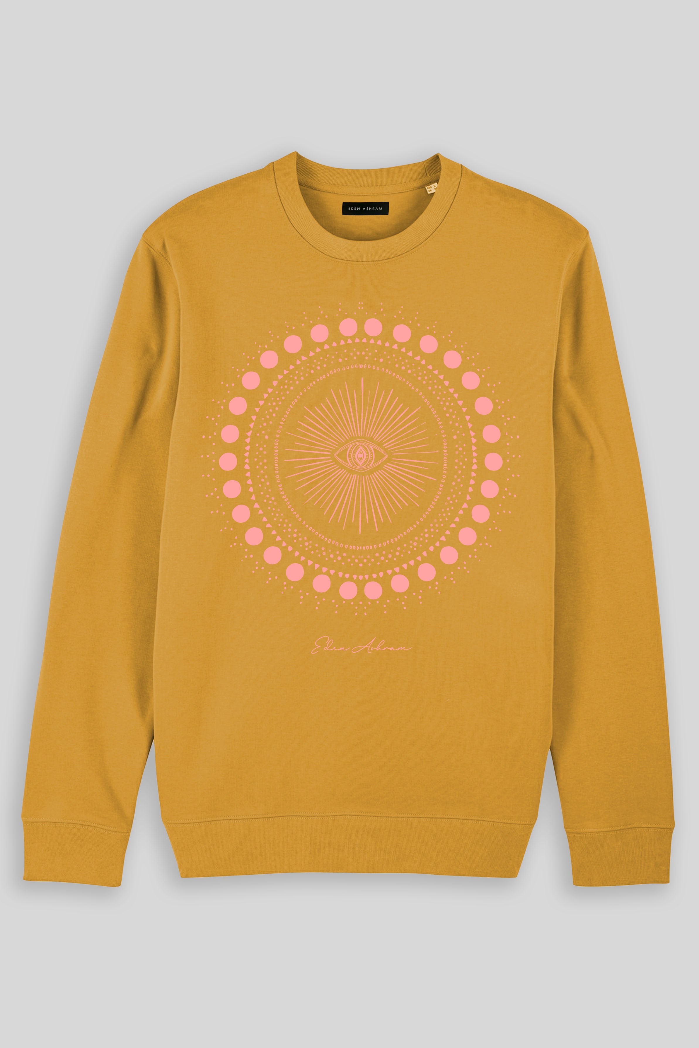 Eden Ashram Cosmic Eye Mandala Iconic Sweatshirt Ochre