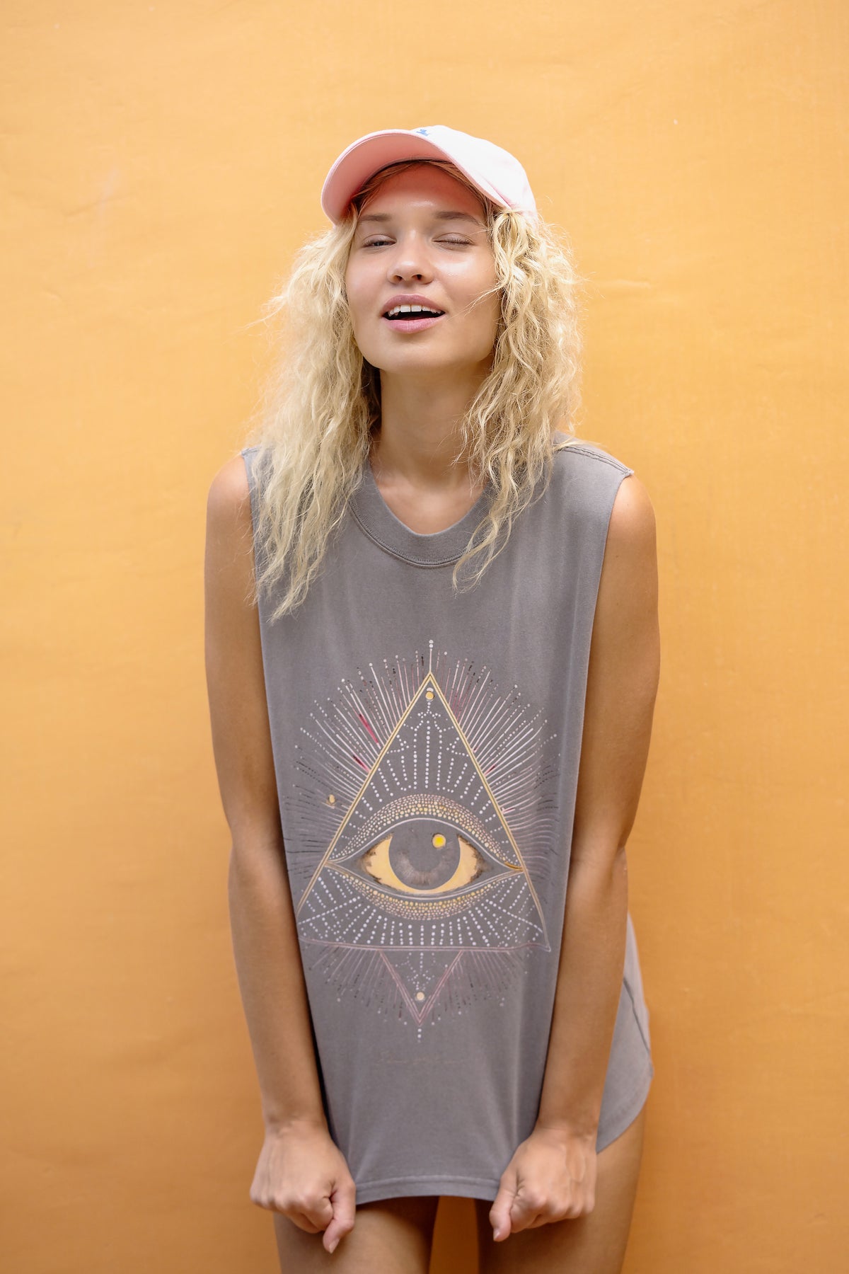 Cosmic Eye Faded Rocker Tank