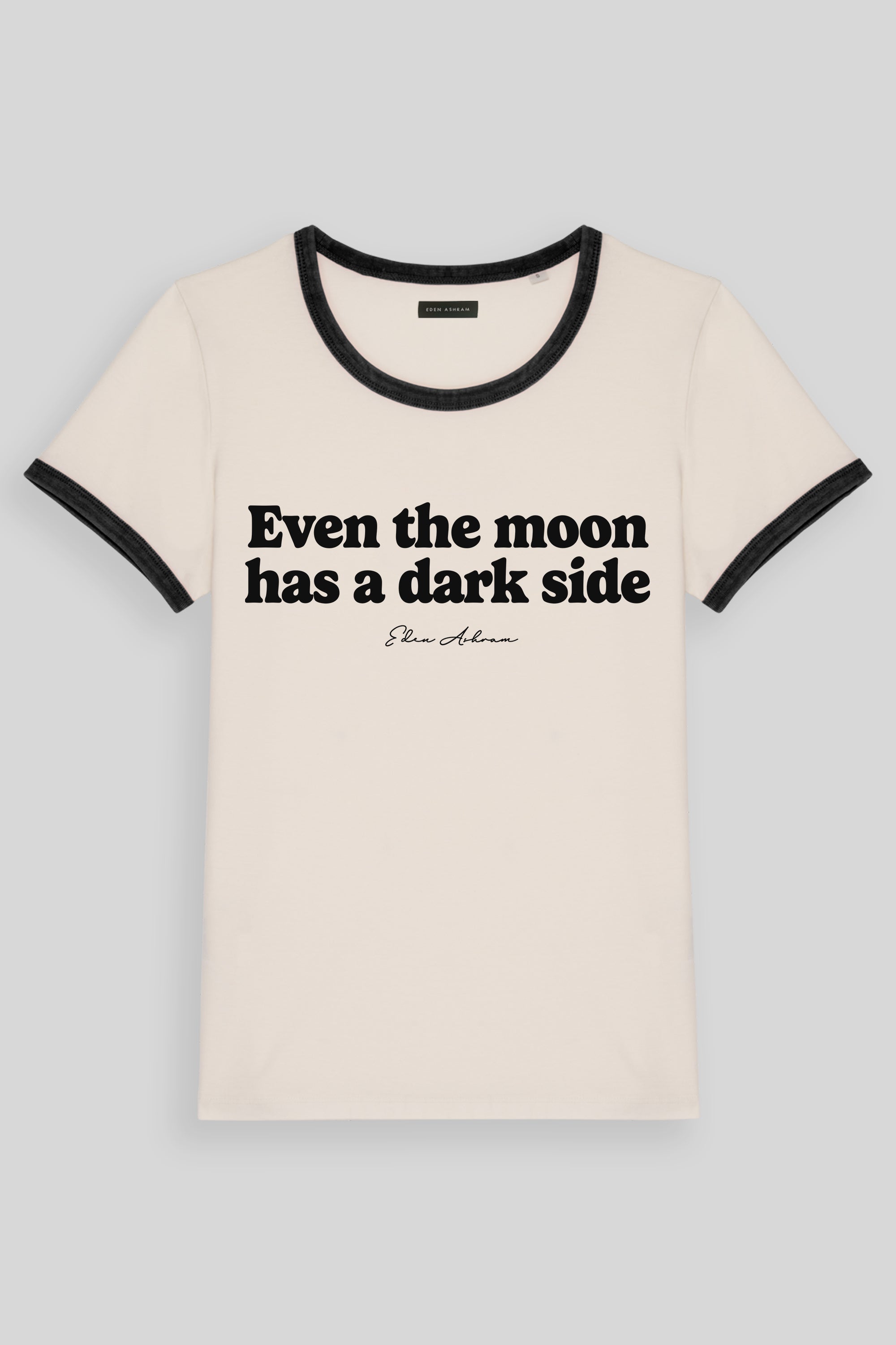 Even The Moon Has A Dark Side Premium Organic Ringer T-Shirt