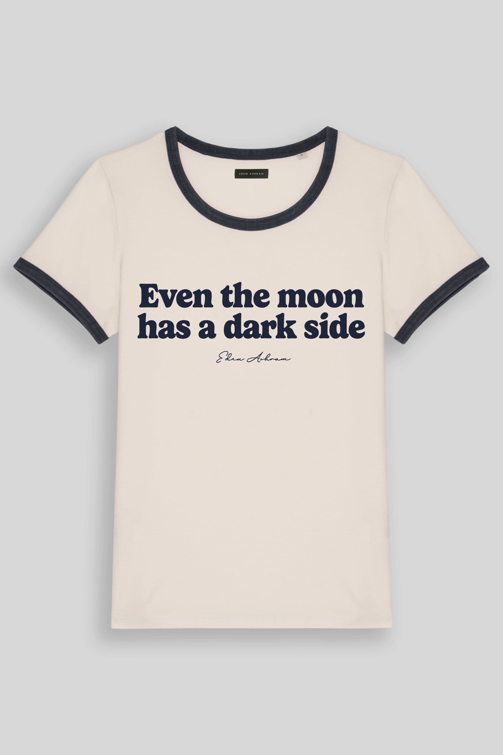 Even The Moon Has A Dark Side Premium Organic Ringer T-Shirt