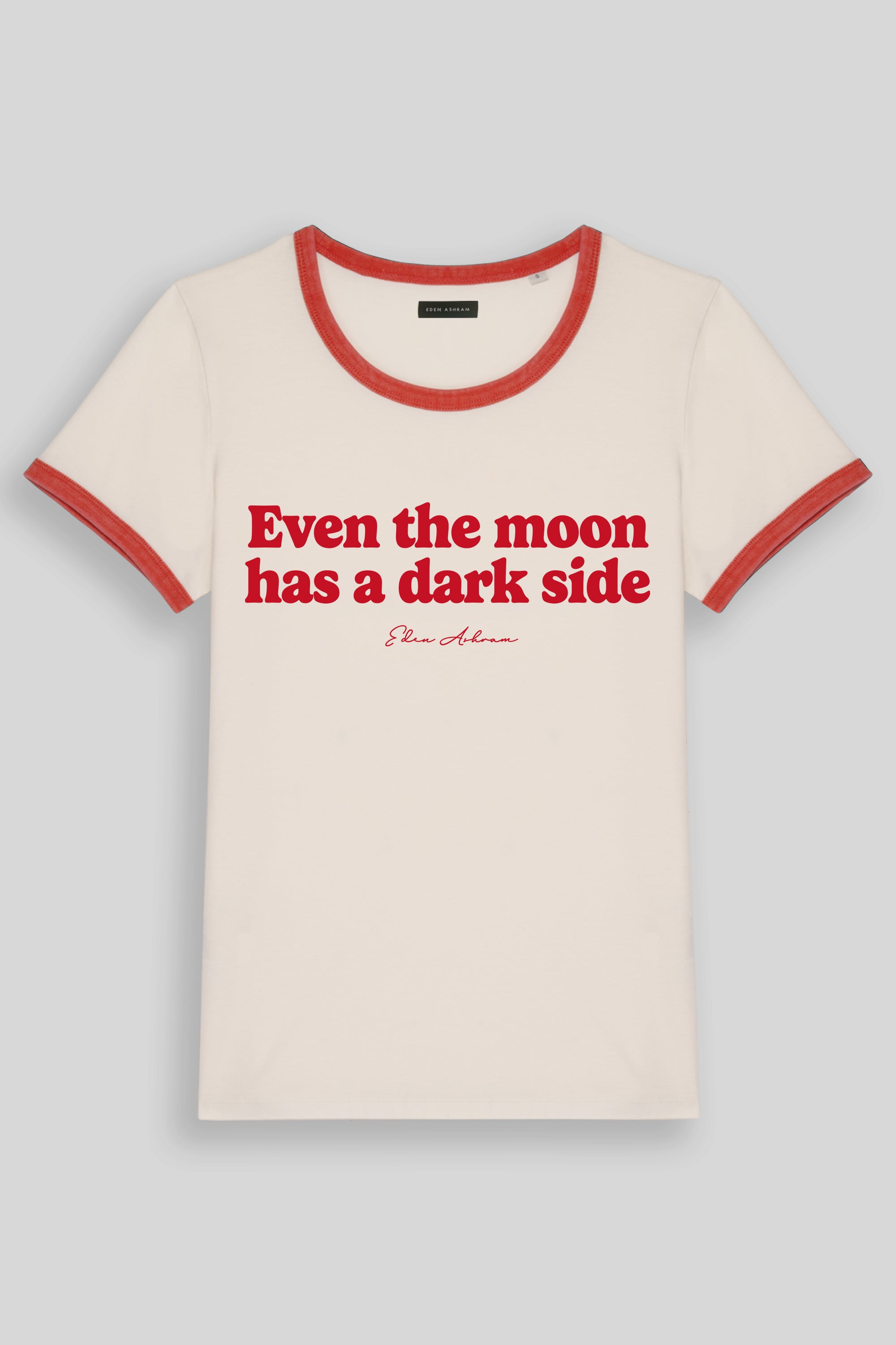 Even The Moon Has A Dark Side Premium Organic Ringer T-Shirt
