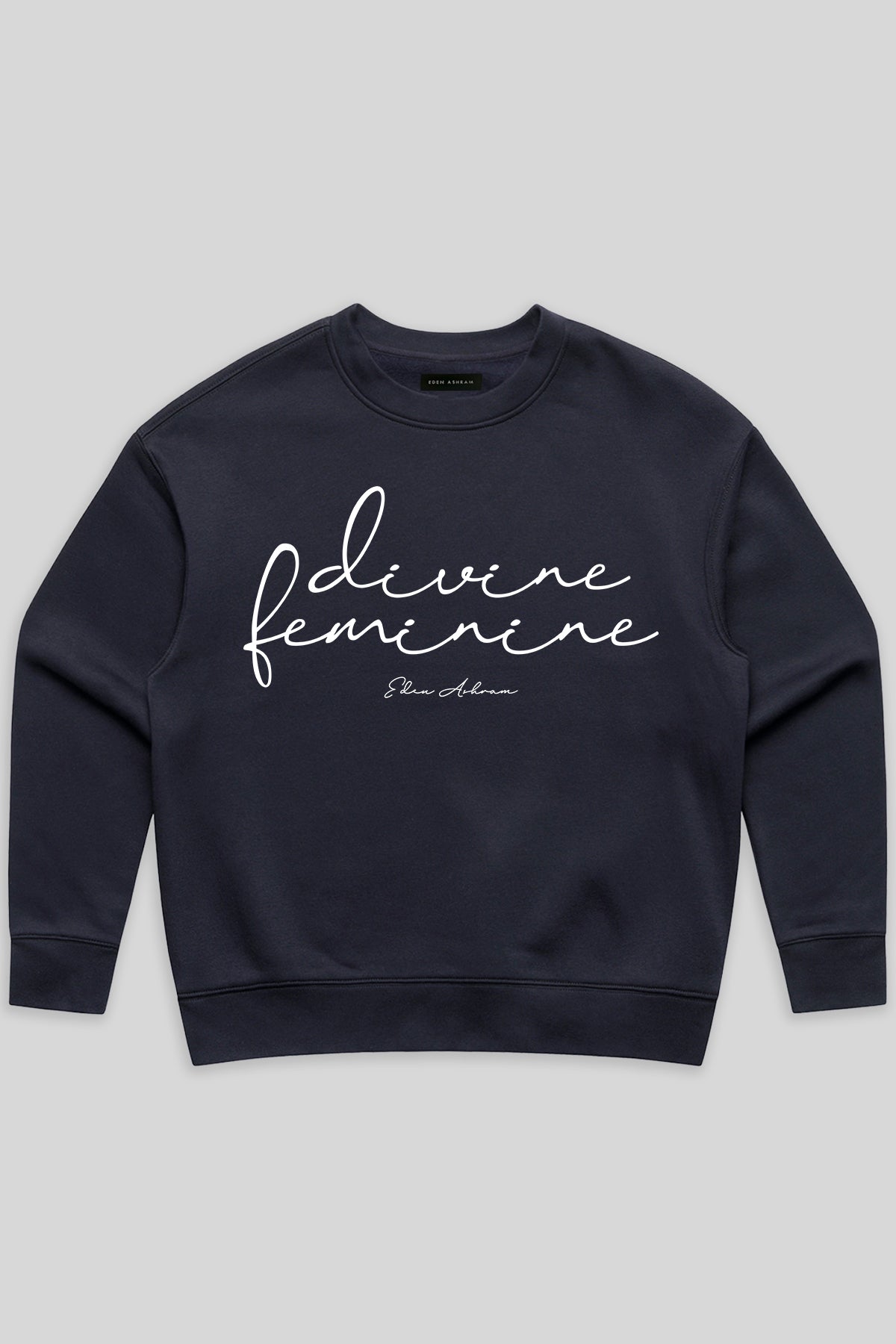 Eden Ashram Divine Feminine Premium Relax Crew Ink Blue