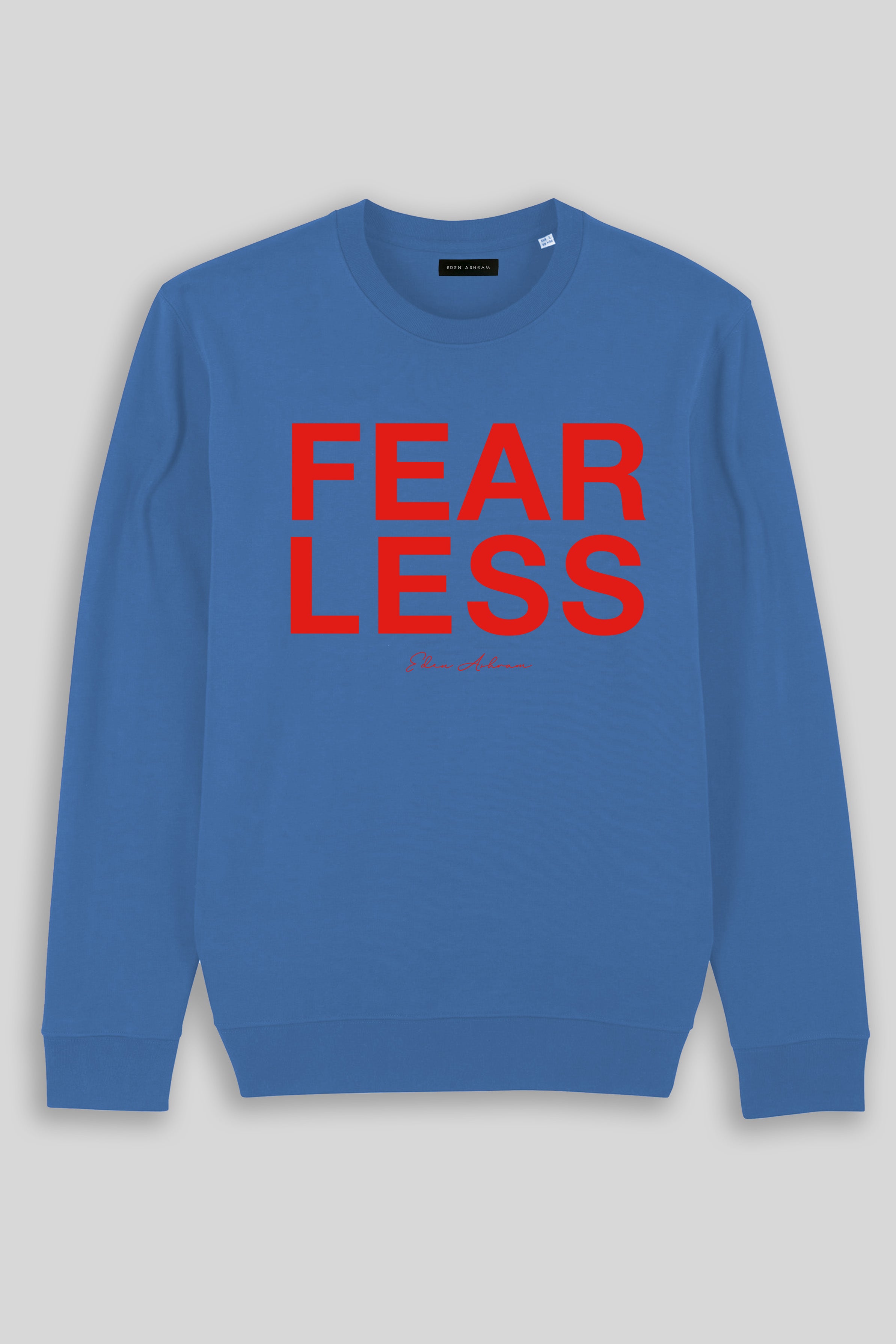 Eden Ashram Fear Less Iconic Sweatshirt Bright Blue