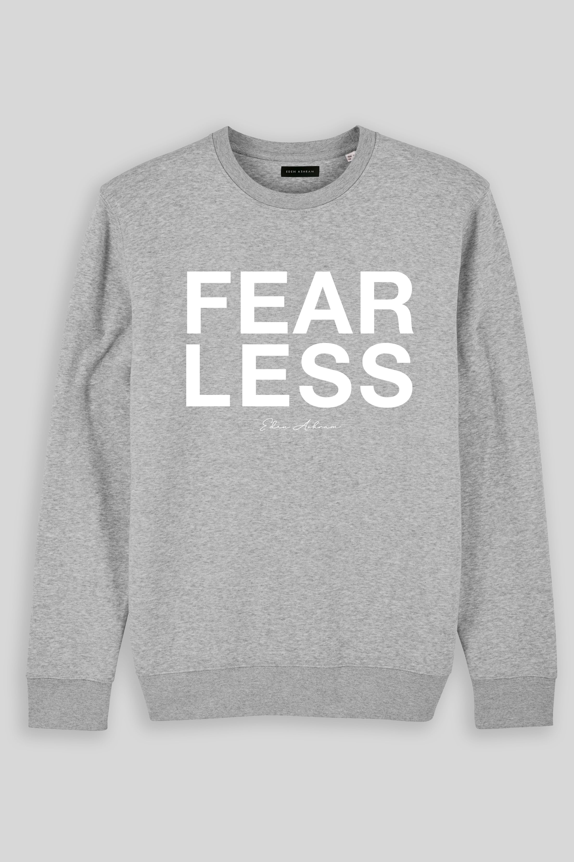 Eden Ashram Fear Less Iconic Sweatshirt Heather Grey