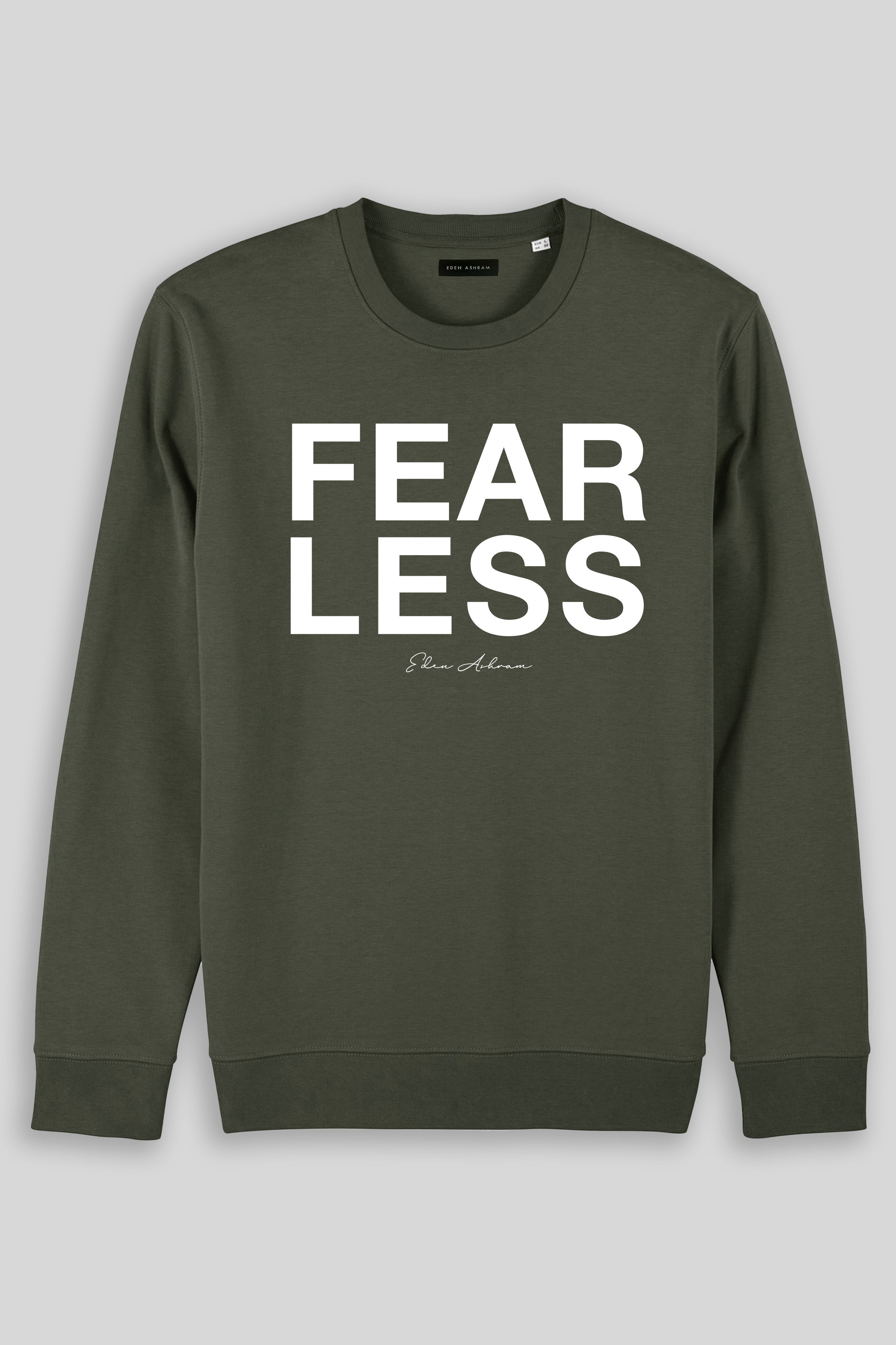 Eden Ashram Fear Less Iconic Sweatshirt Khaki