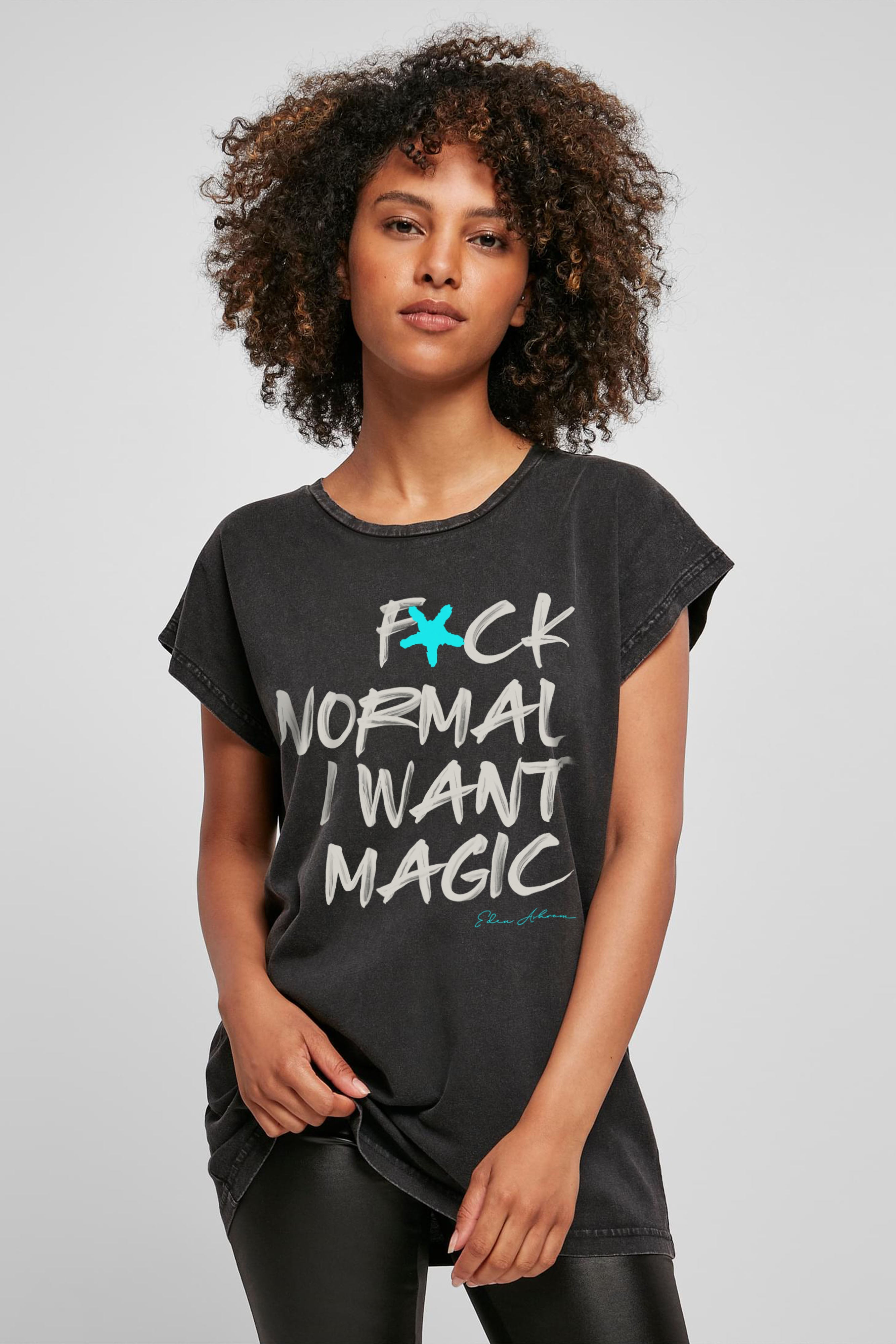 EDEN ASHRAM F*ck Normal I Want Magic Premium Relaxed Boyfriend T-Shirt