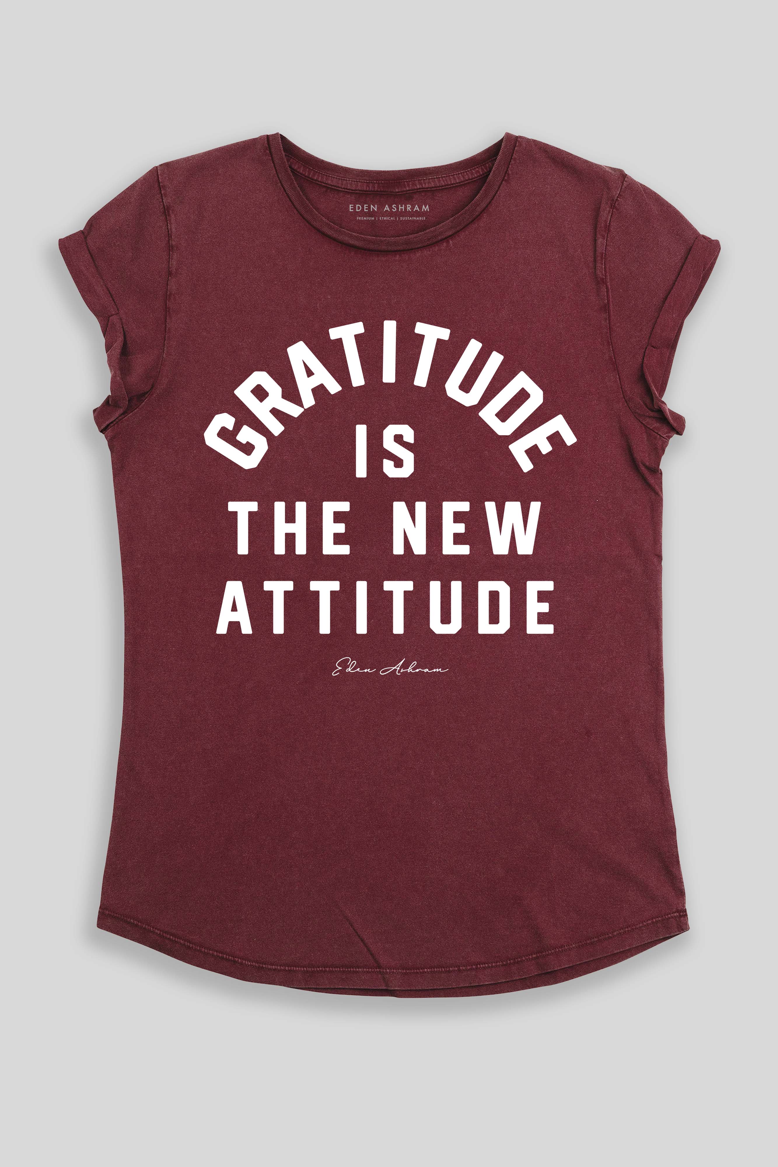 Gratitude Is The New Attitude Premium Rolled Sleeve T-Shirt