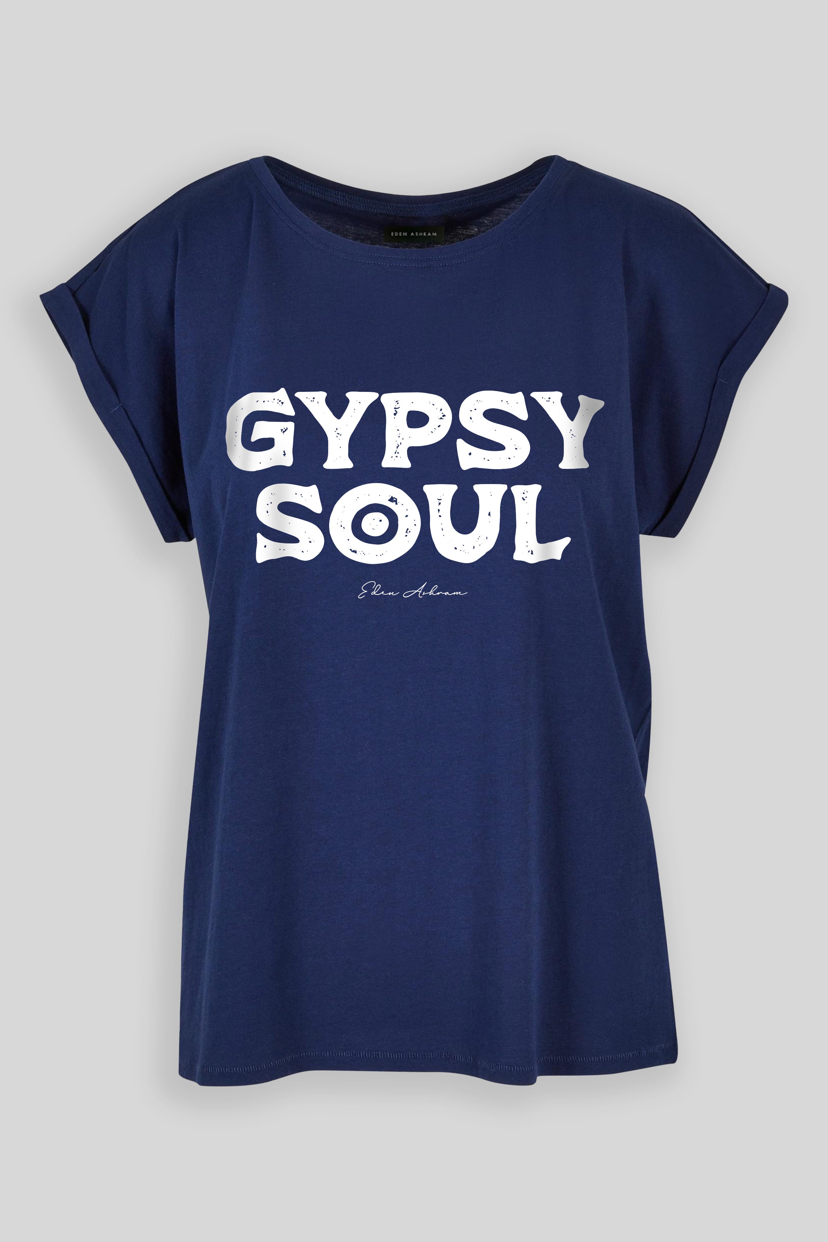 EDEN ASHRAM Gypsy Soul Cali T-Shirt Light Navy