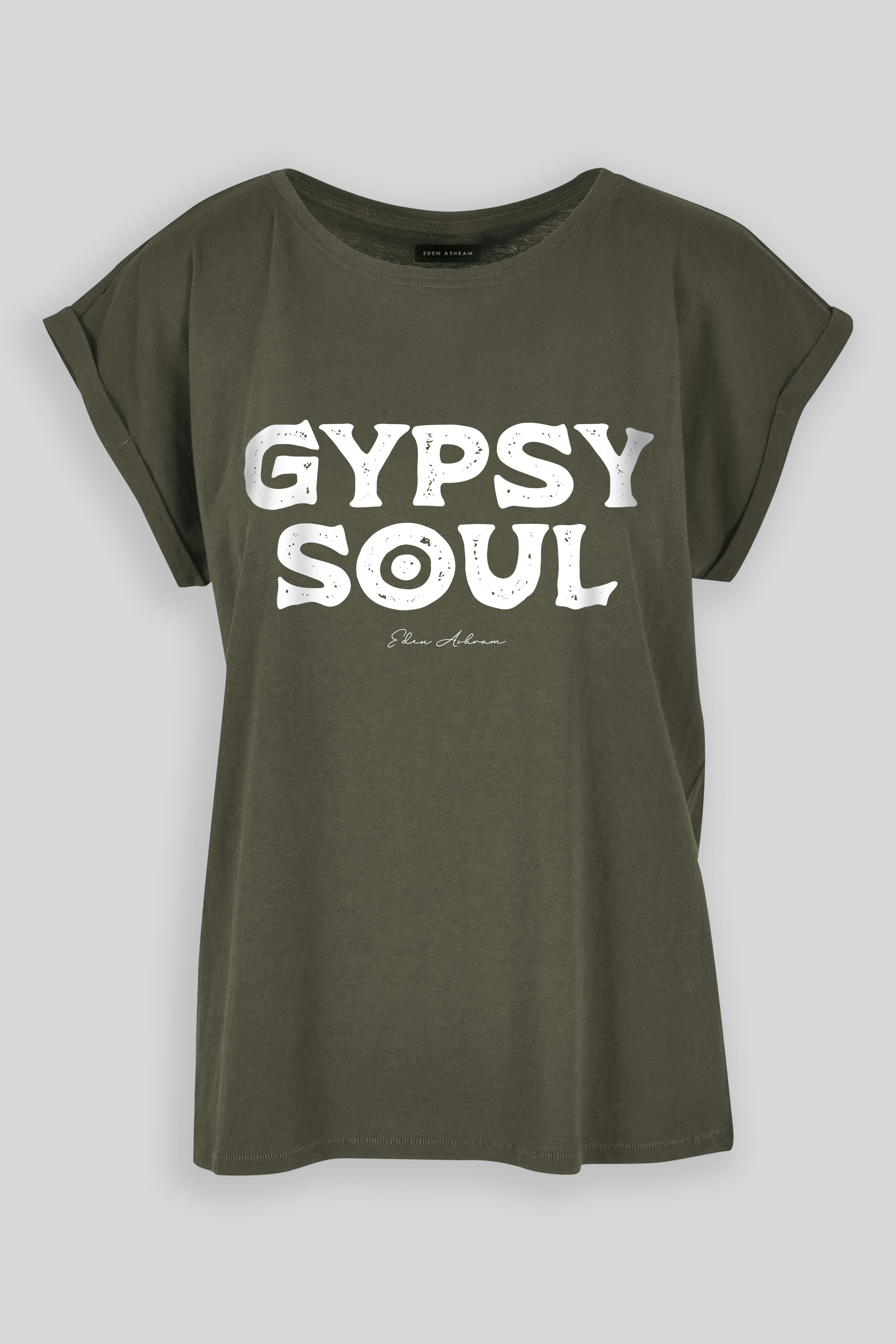 EDEN ASHRAM Gypsy Soul Cali T-Shirt Olive