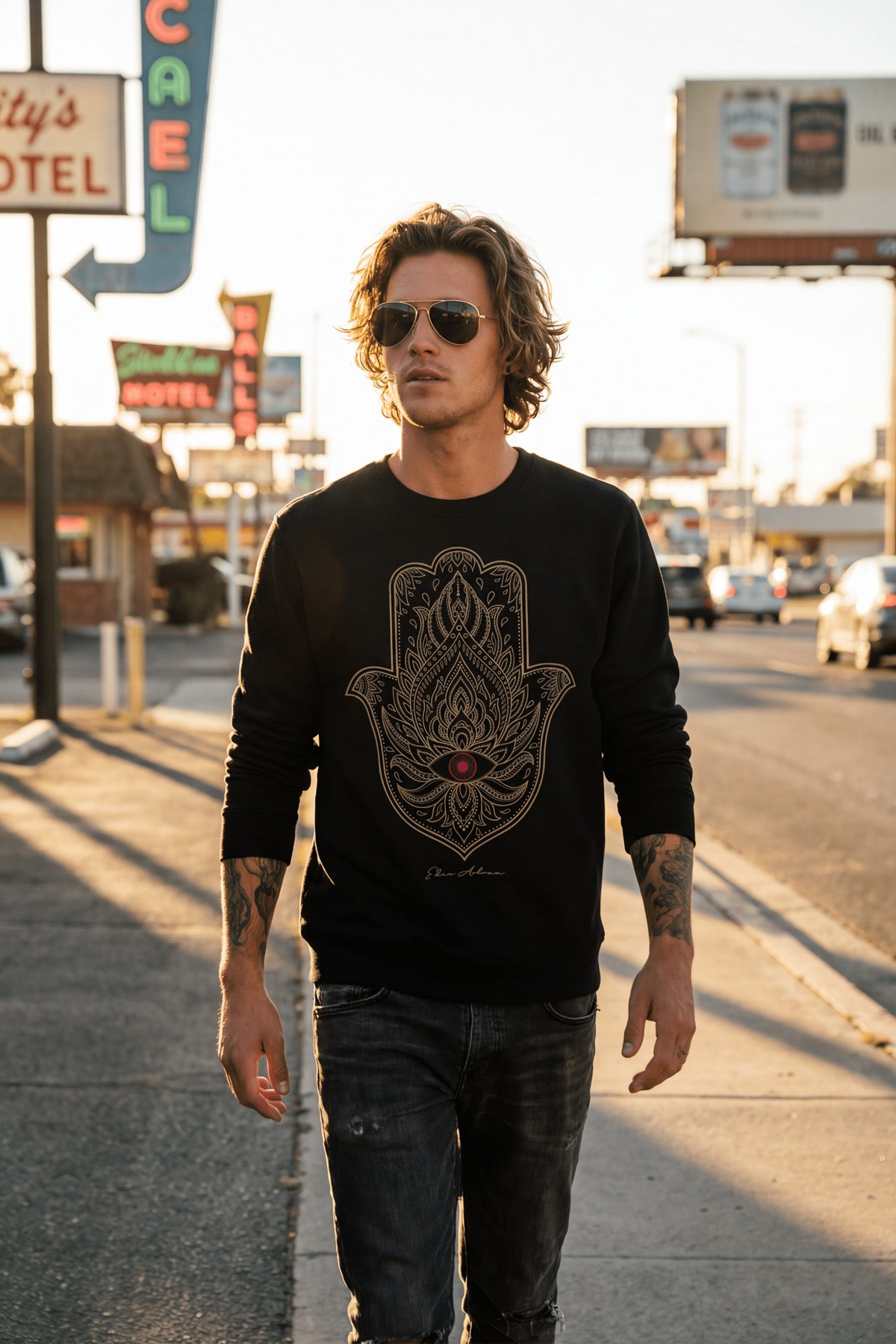 Eden Ashram Hamsa Eye Iconic Sweatshirt