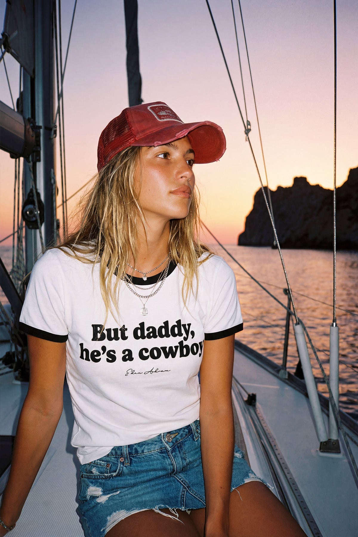 But Daddy He's A Cowboy Classic Ringer T-Shirt