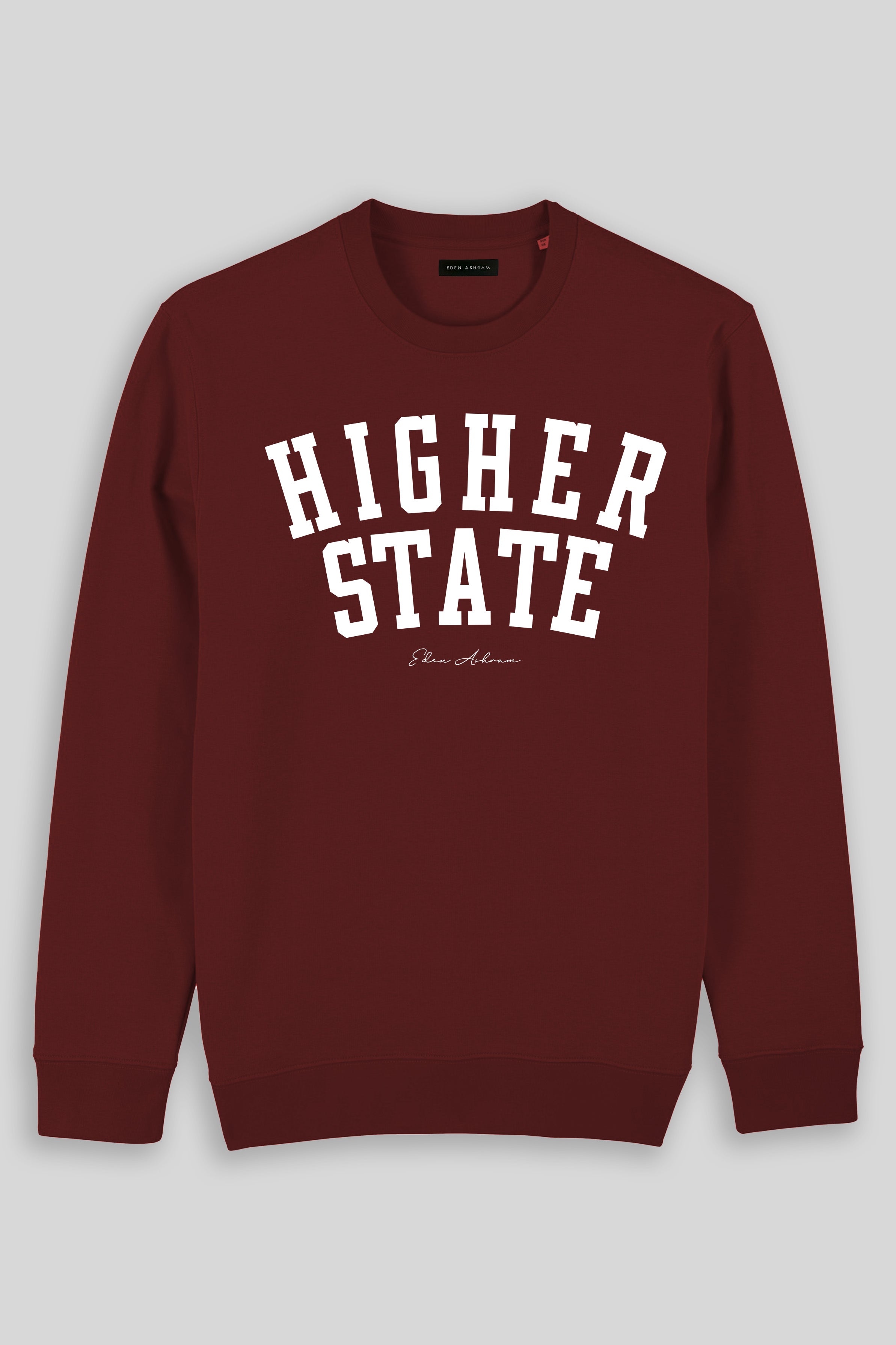 Eden Ashram Higher State Iconic Sweatshirt Burgundy