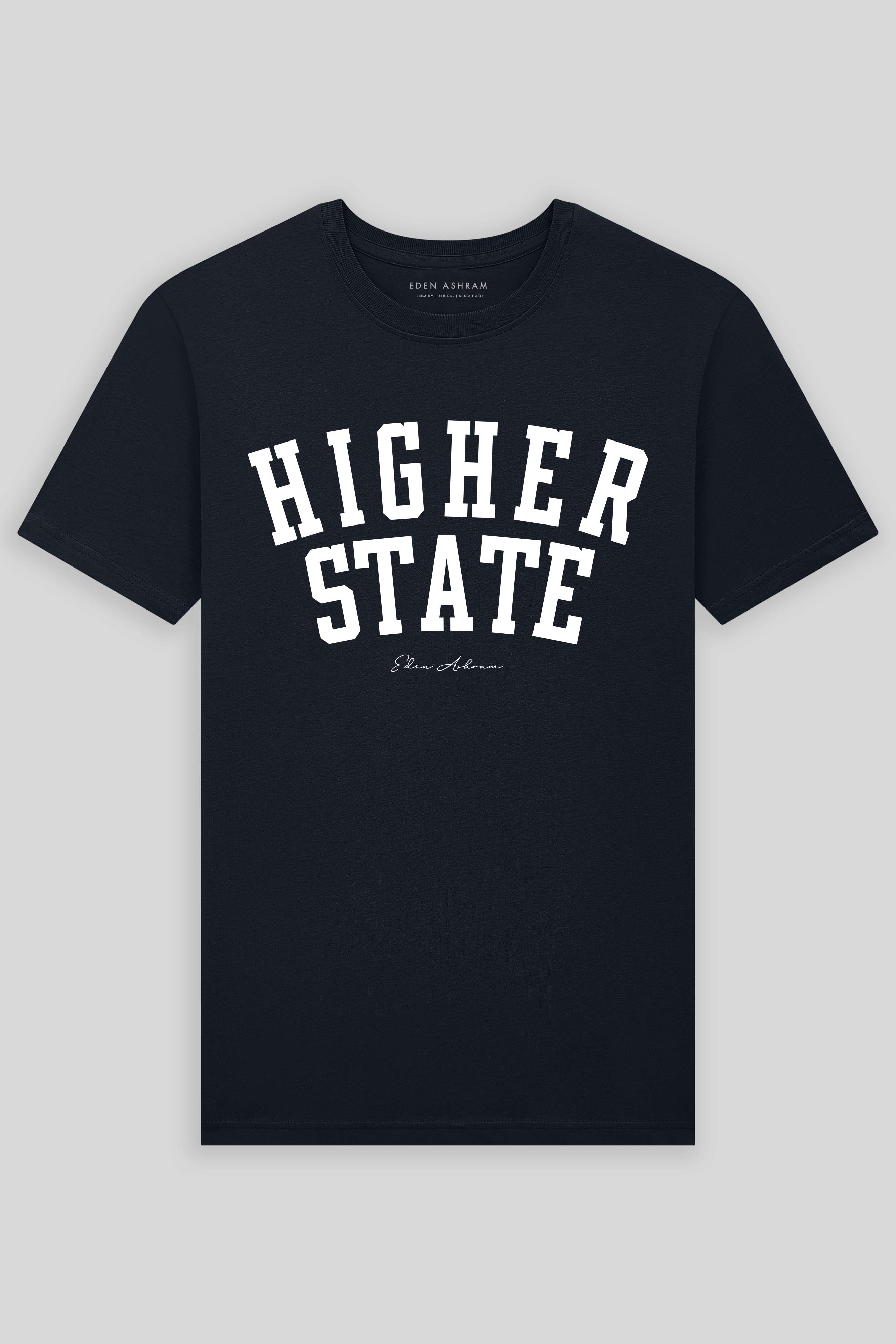 Eden Ashram Higher State Premium Classic T-Shirt Stonewash Black