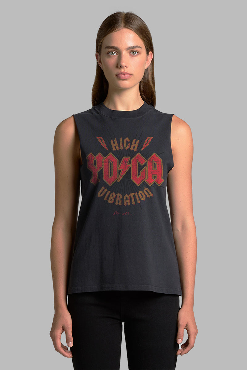 High Vibration Yoga Faded Rocker Tank