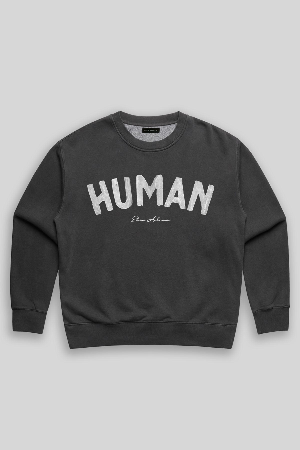 Eden Ashram Human Premium Faded Sweatshirt Faded Black