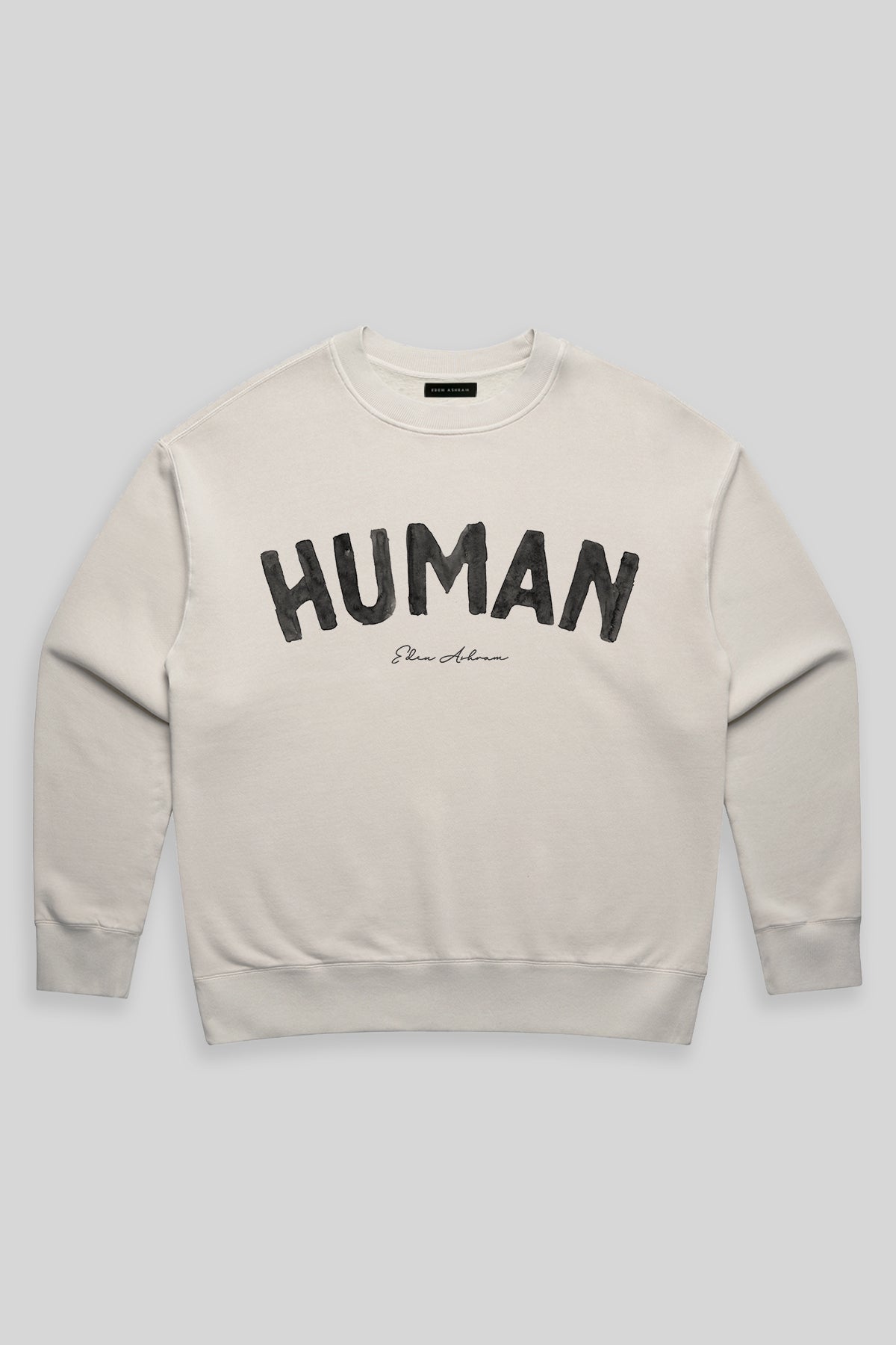 Eden Ashram Human Premium Faded Sweatshirt Faded Bone