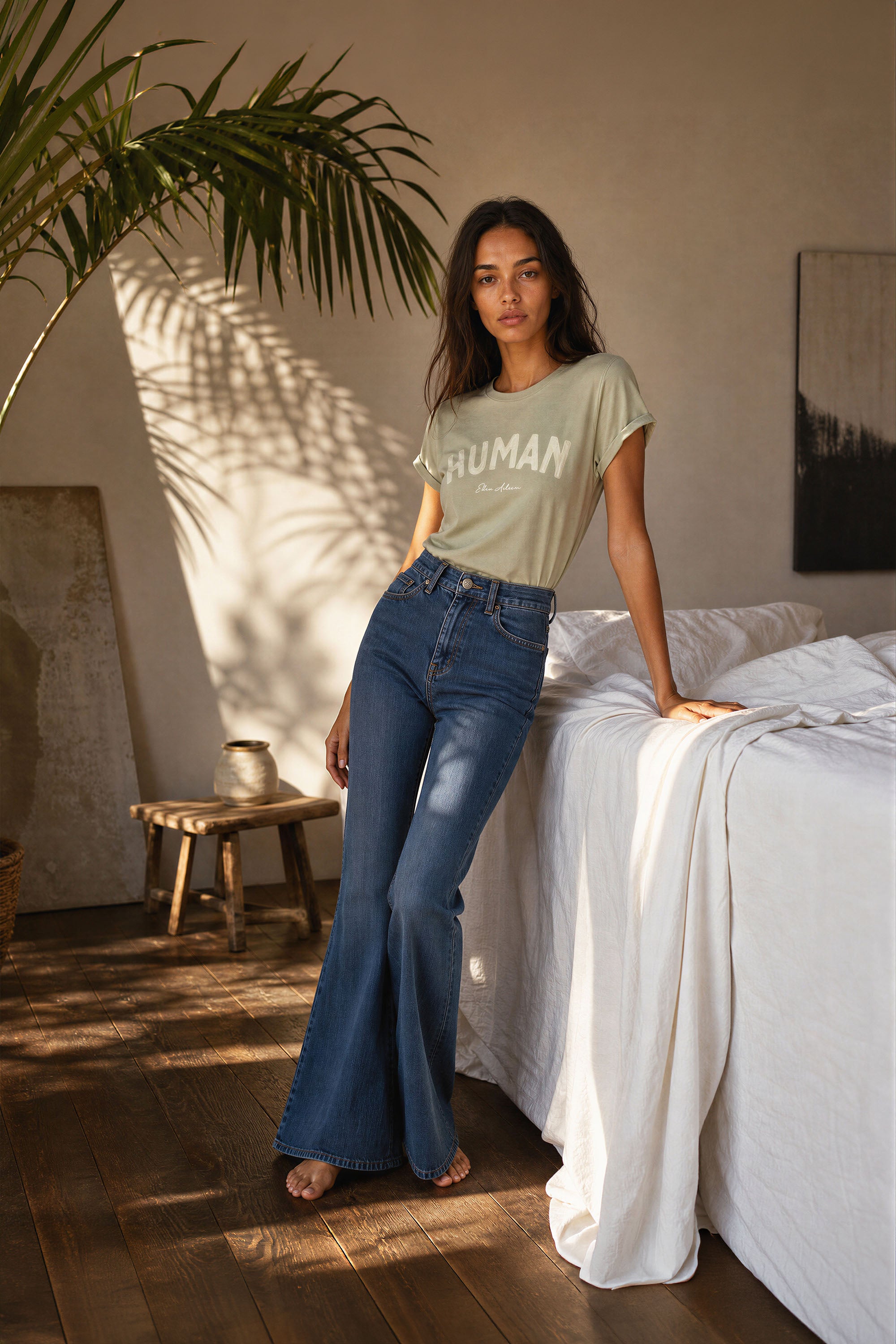 Human Premium Rolled Sleeve T-Shirt